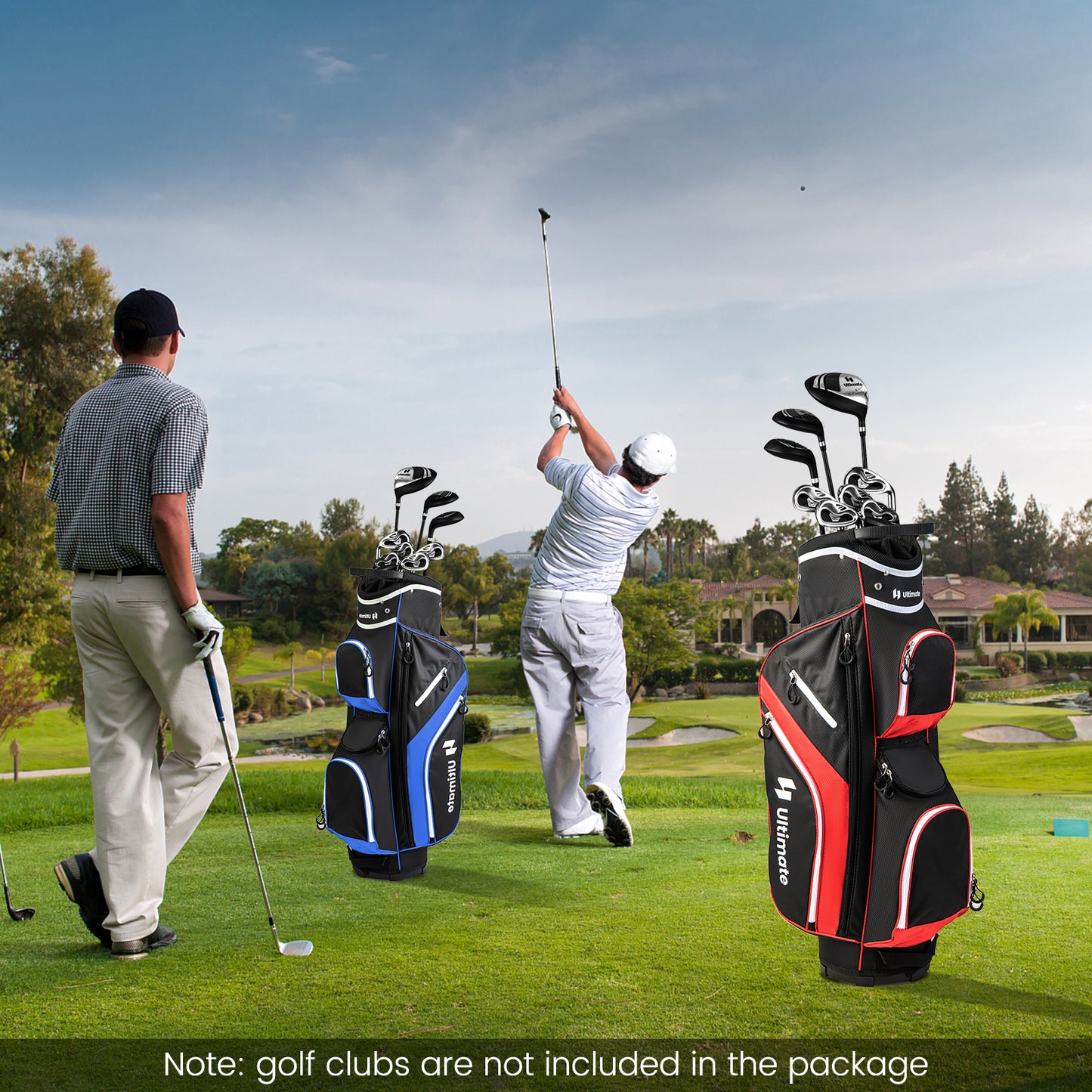 Golf Cart Bag with 14 Way Top Dividers-Red Kids Crystal