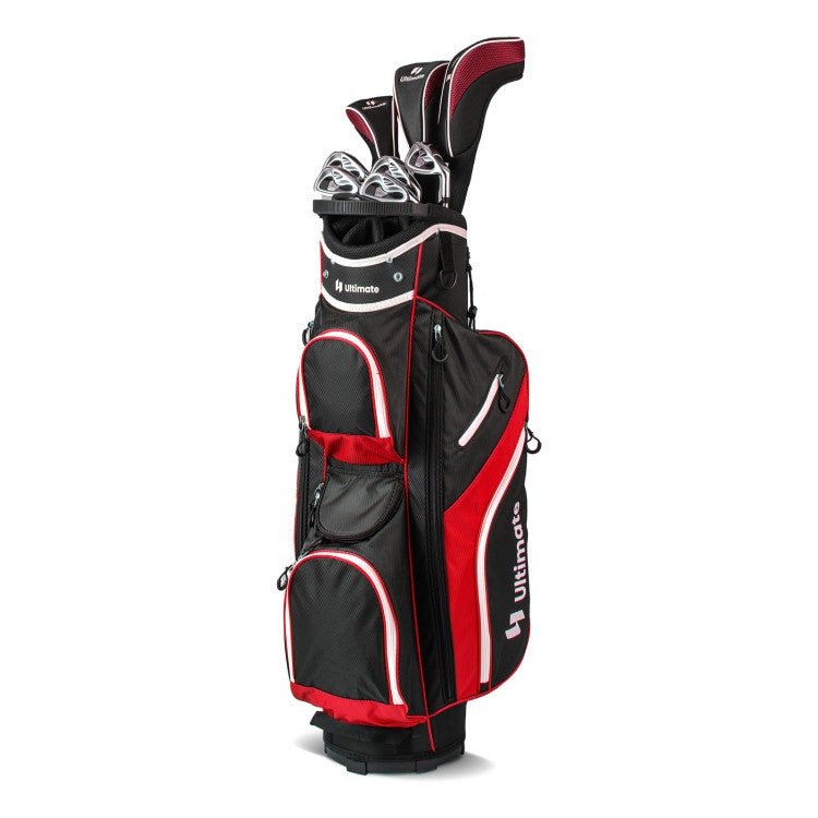 Golf Cart Bag with 14 Way Top Dividers-Red Kids Crystal
