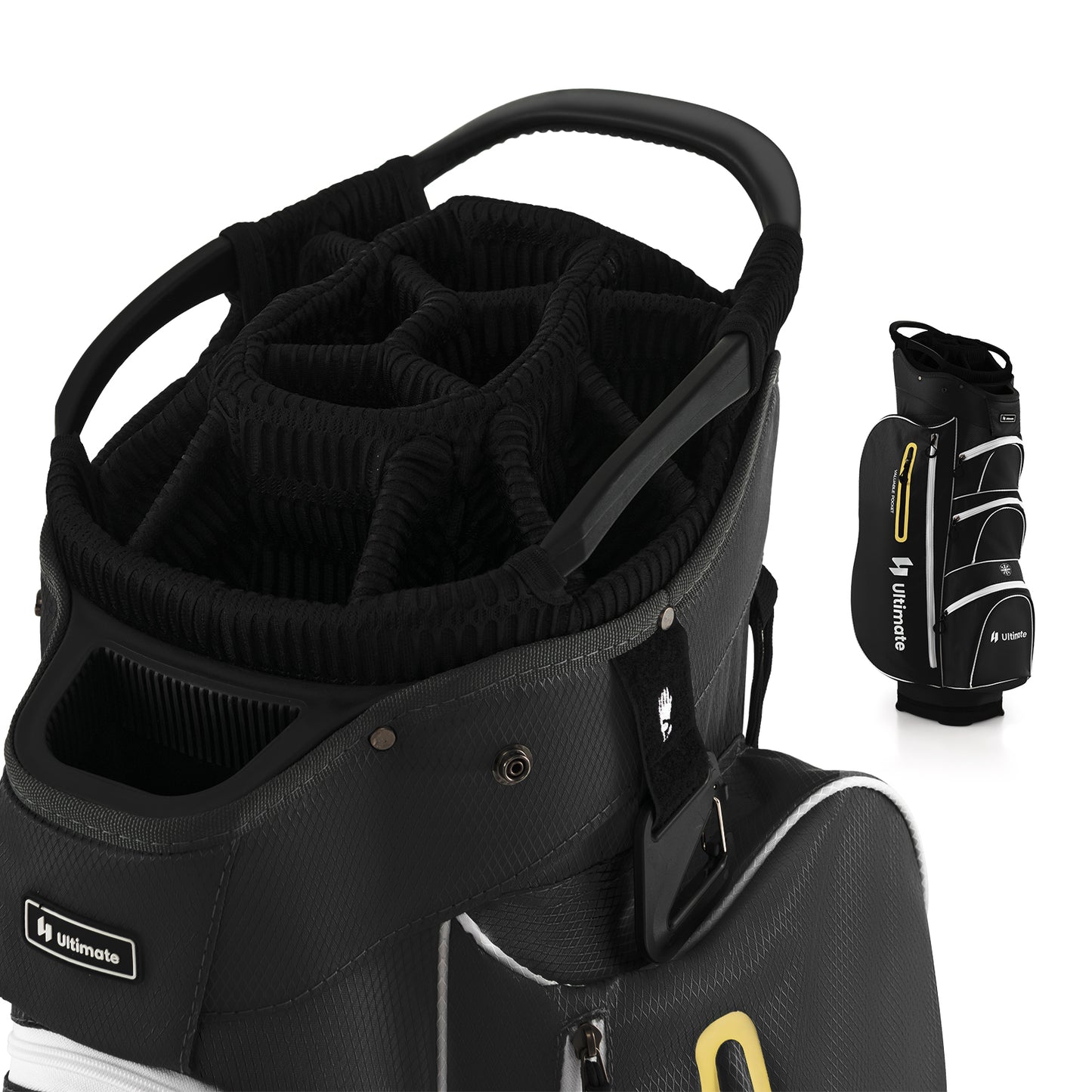 9.5 Inch Lightweight Golf Cart Bag with 15 Way Top Dividers-Black Kids Crystal