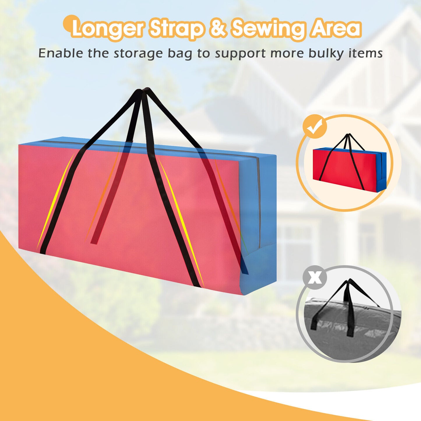 Carrying Bag for 4-to-Score Giant Game Set with Durable Zipper Kids Crystal