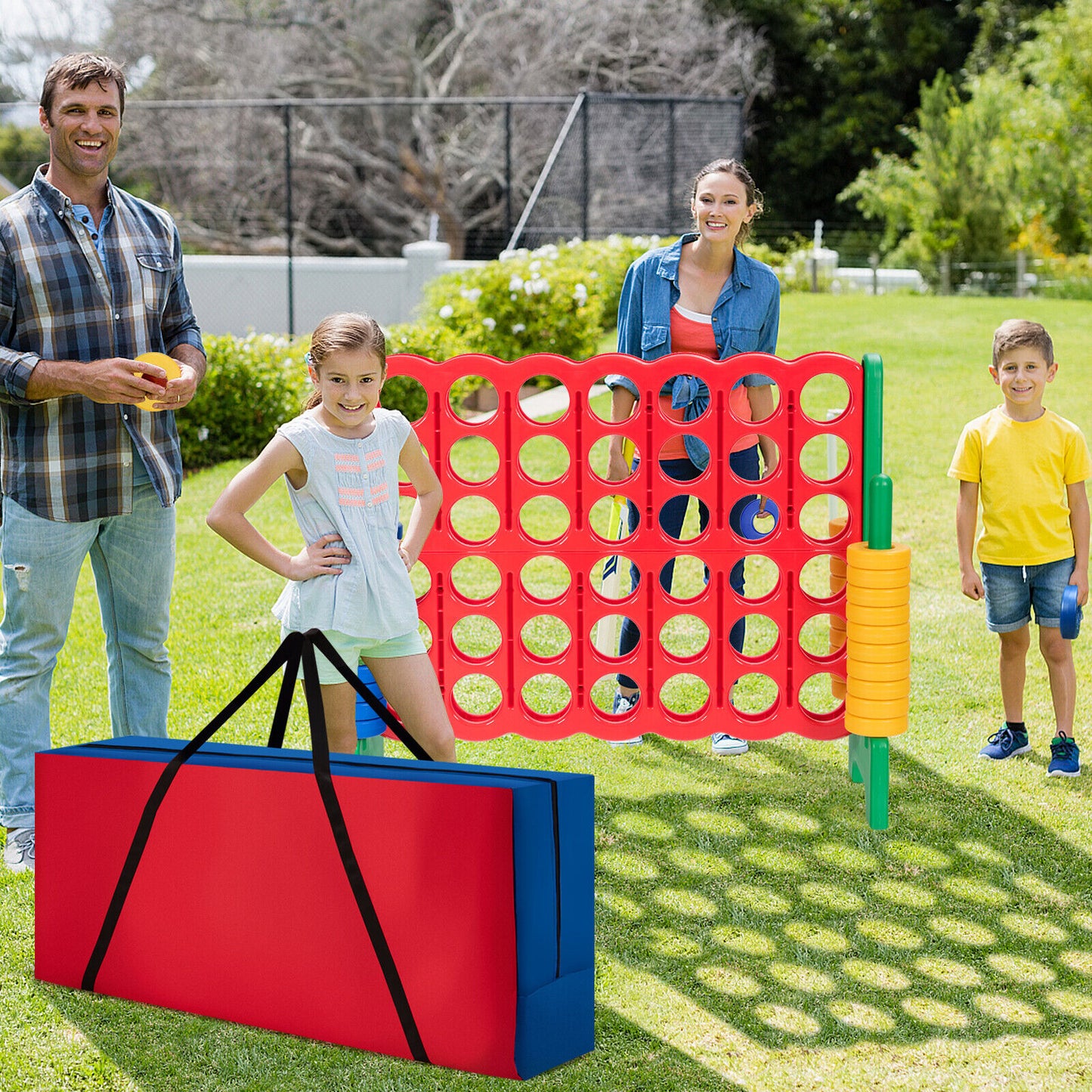 Carrying Bag for 4-to-Score Giant Game Set with Durable Zipper Kids Crystal