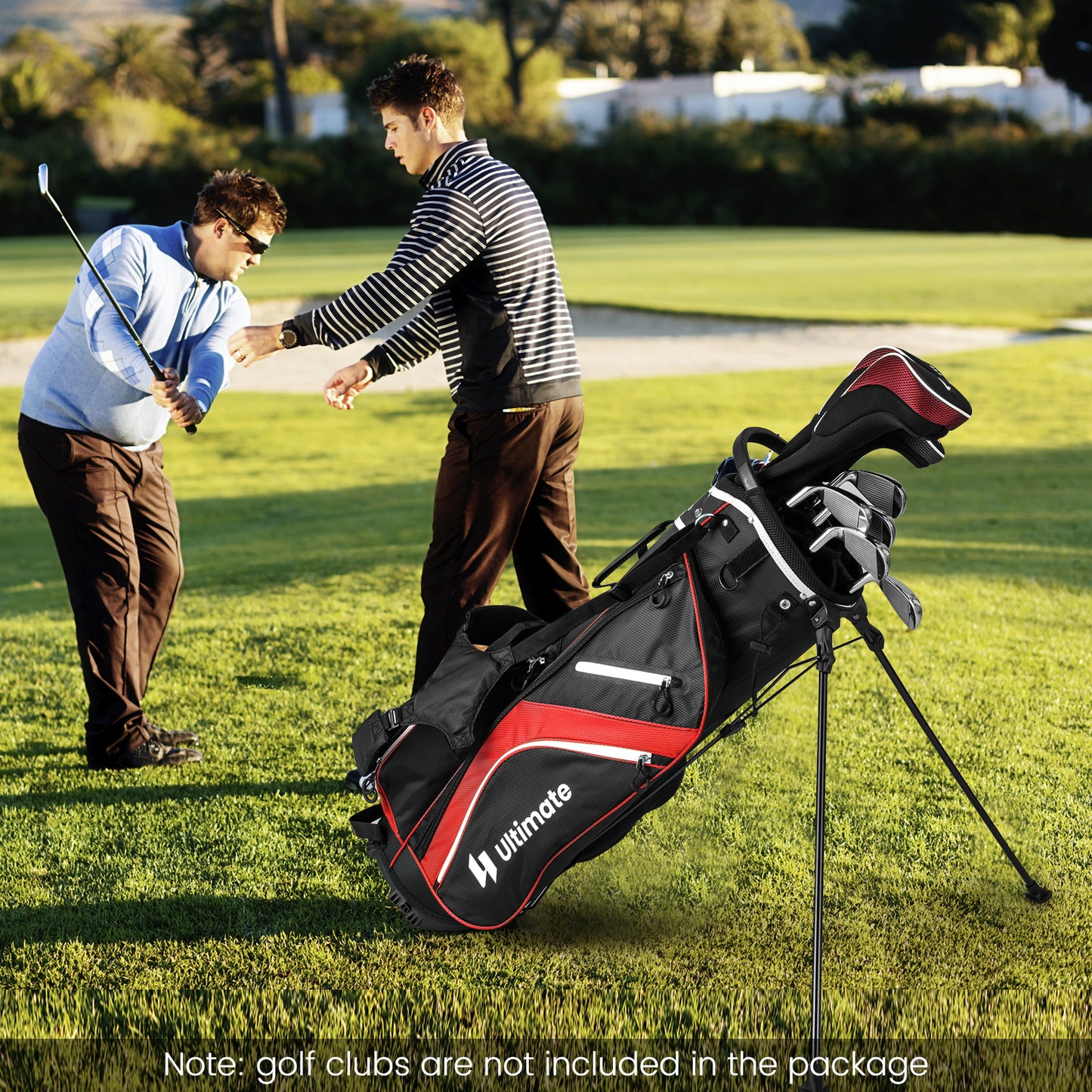 Lightweight Golf Stand Bag with 14 Way Top Dividers and 6 Pockets-Red Kids Crystal