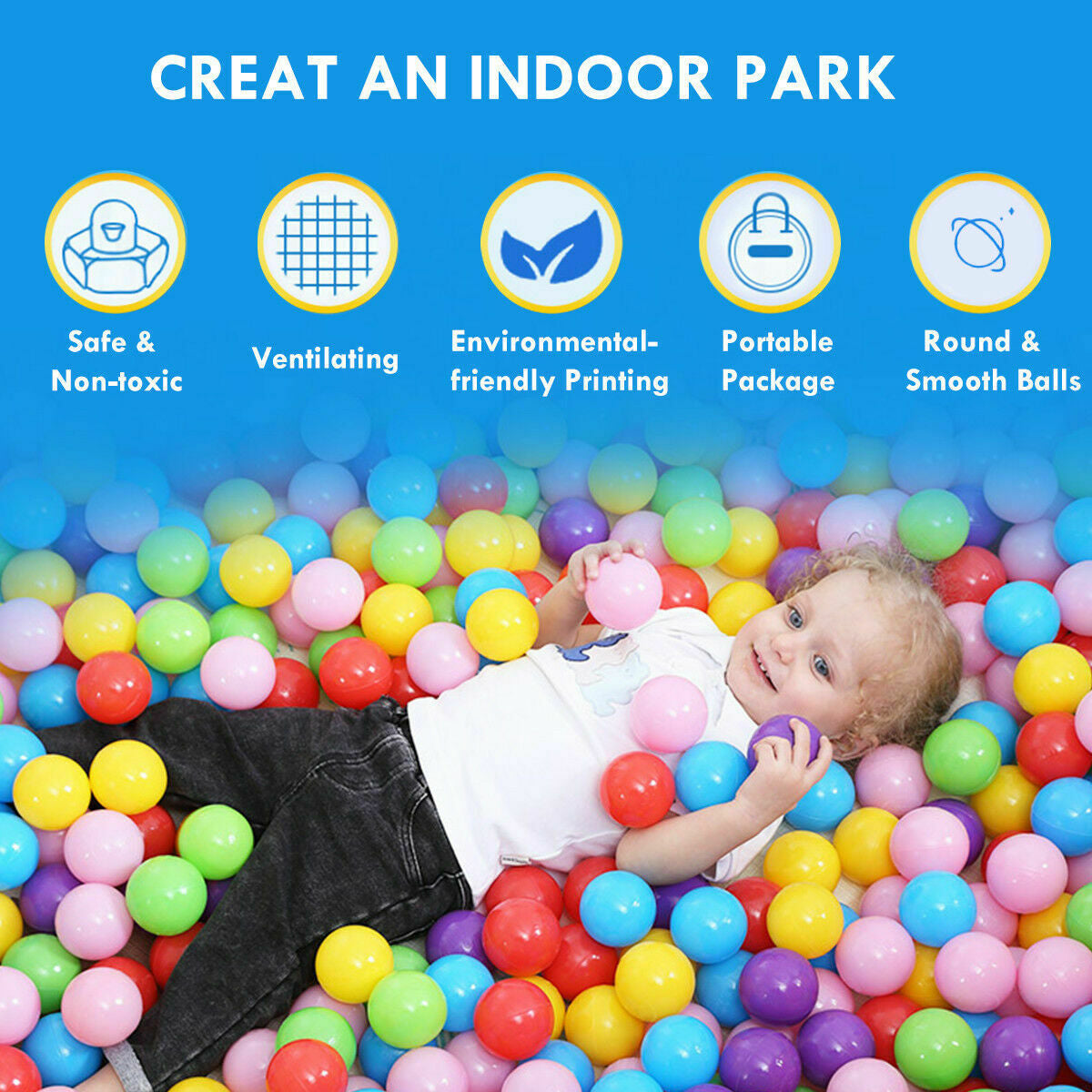 Pink Portable Kid Play House Play Tent with 100 Balls Kids Crystal