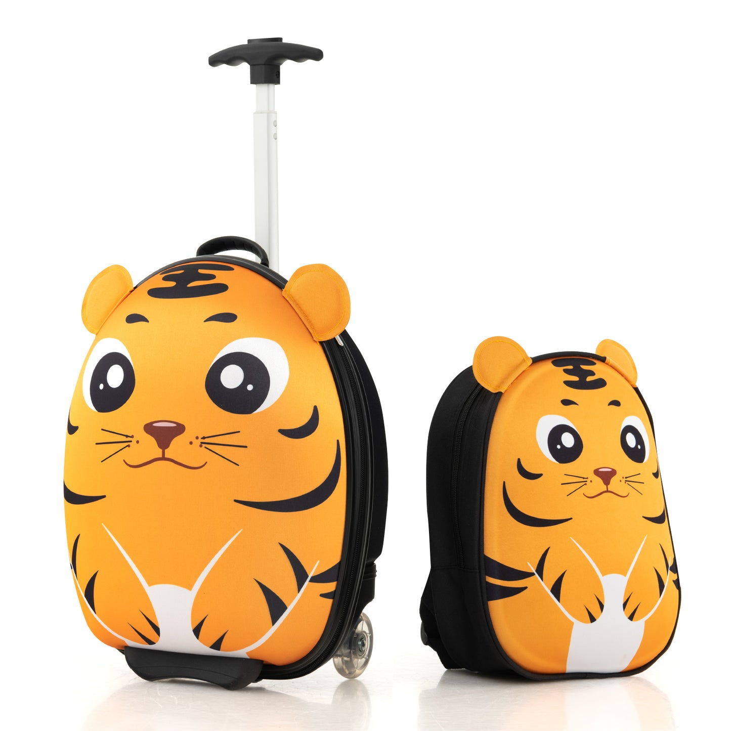 Lightweight and Portable Rolling Suitcase for Children-Yellow Kids Crystal