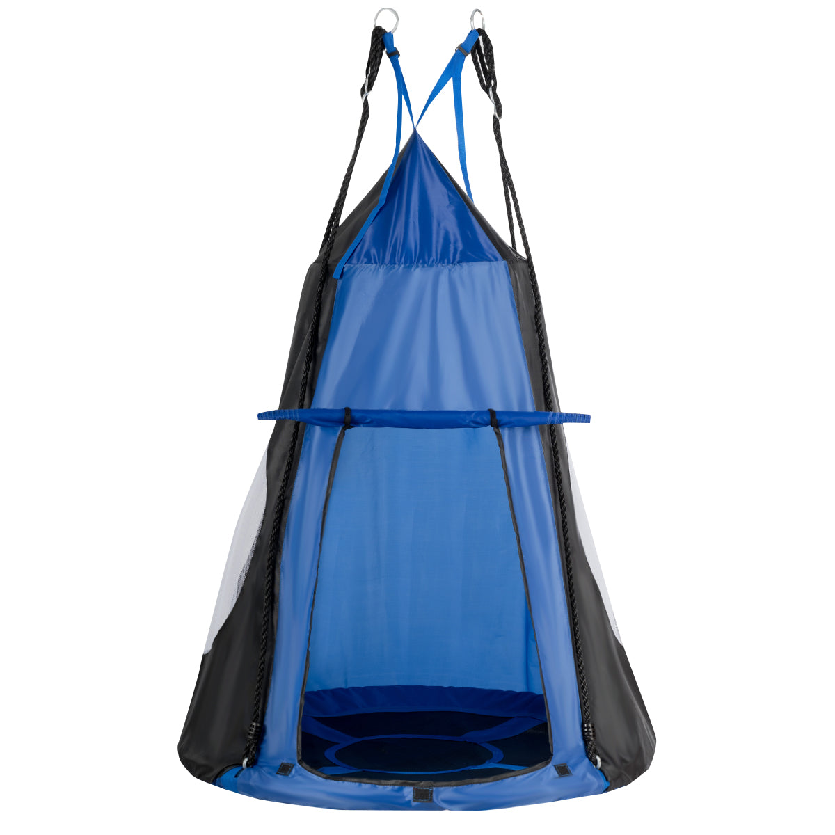 2-in-1 40 Inch Kids Hanging Chair Detachable Swing Tent Set-Blue Kids Crystal