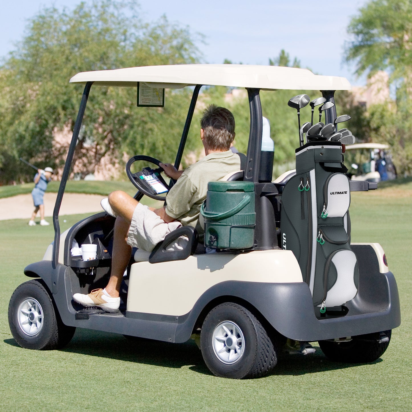 14 Dividers Golf Cart Bag with 7 Zippered Pocket Kids Crystal