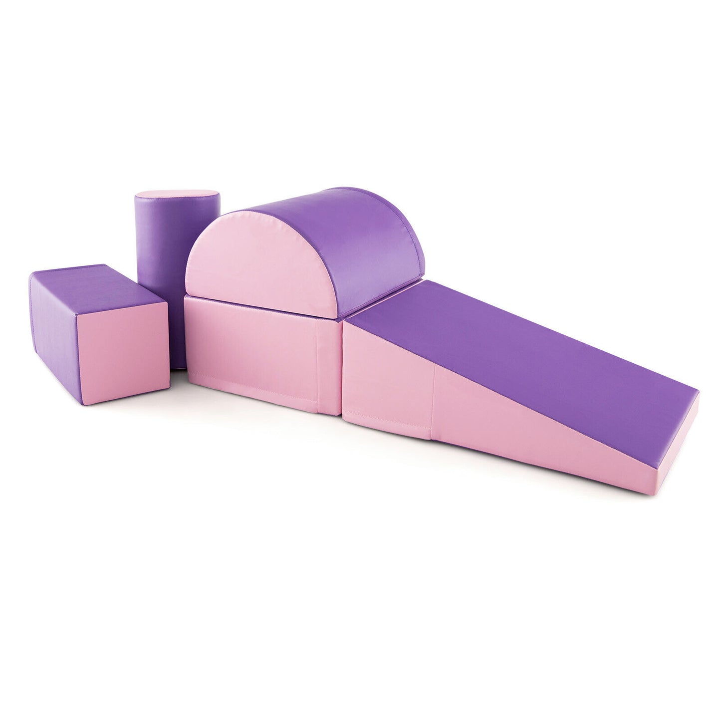 5-Piece Kids Climb and Crawl Activity Playset-Purple Kids Crystal