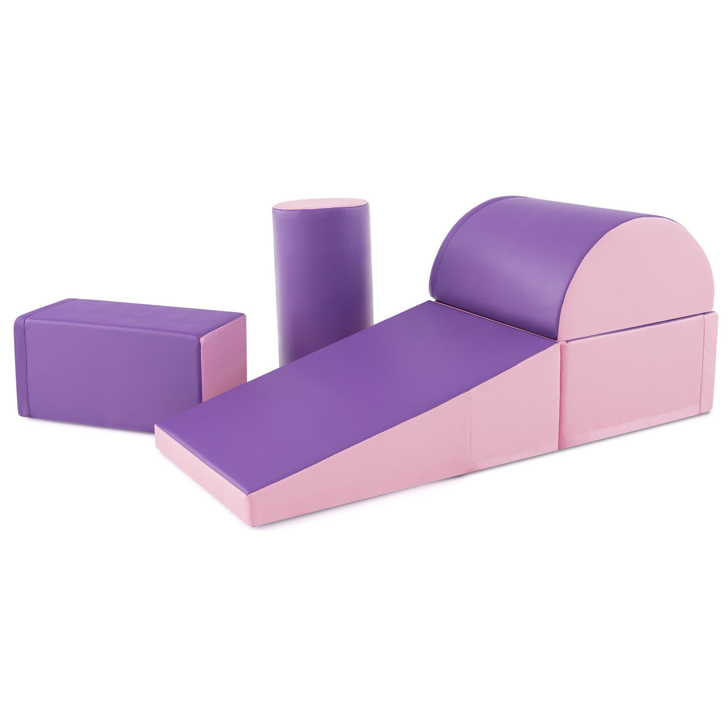 5-Piece Kids Climb and Crawl Activity Playset-Purple Kids Crystal