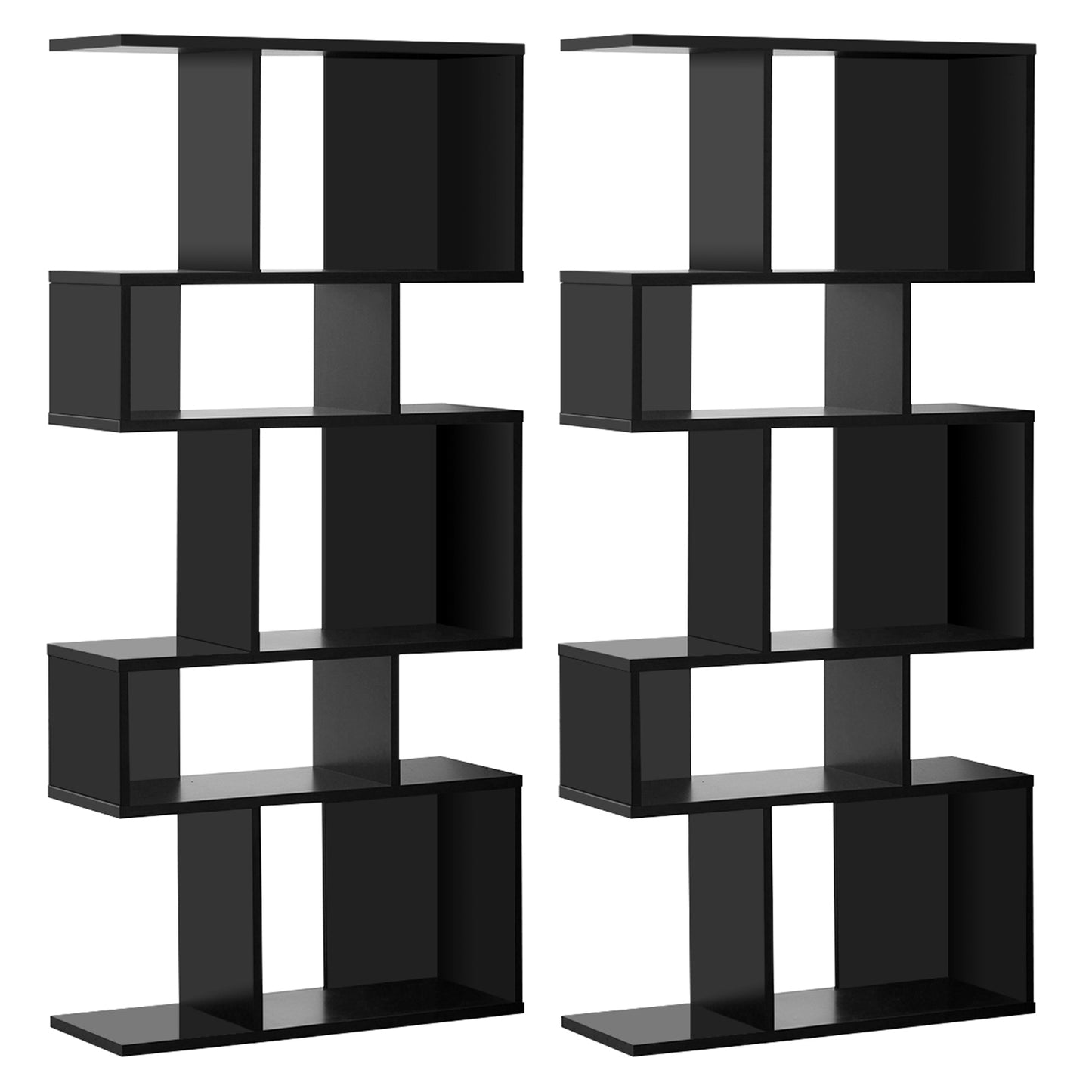 5 Cubes Ladder Shelf Corner Bookshelf Display Rack Bookcase-Black Kids Crystal