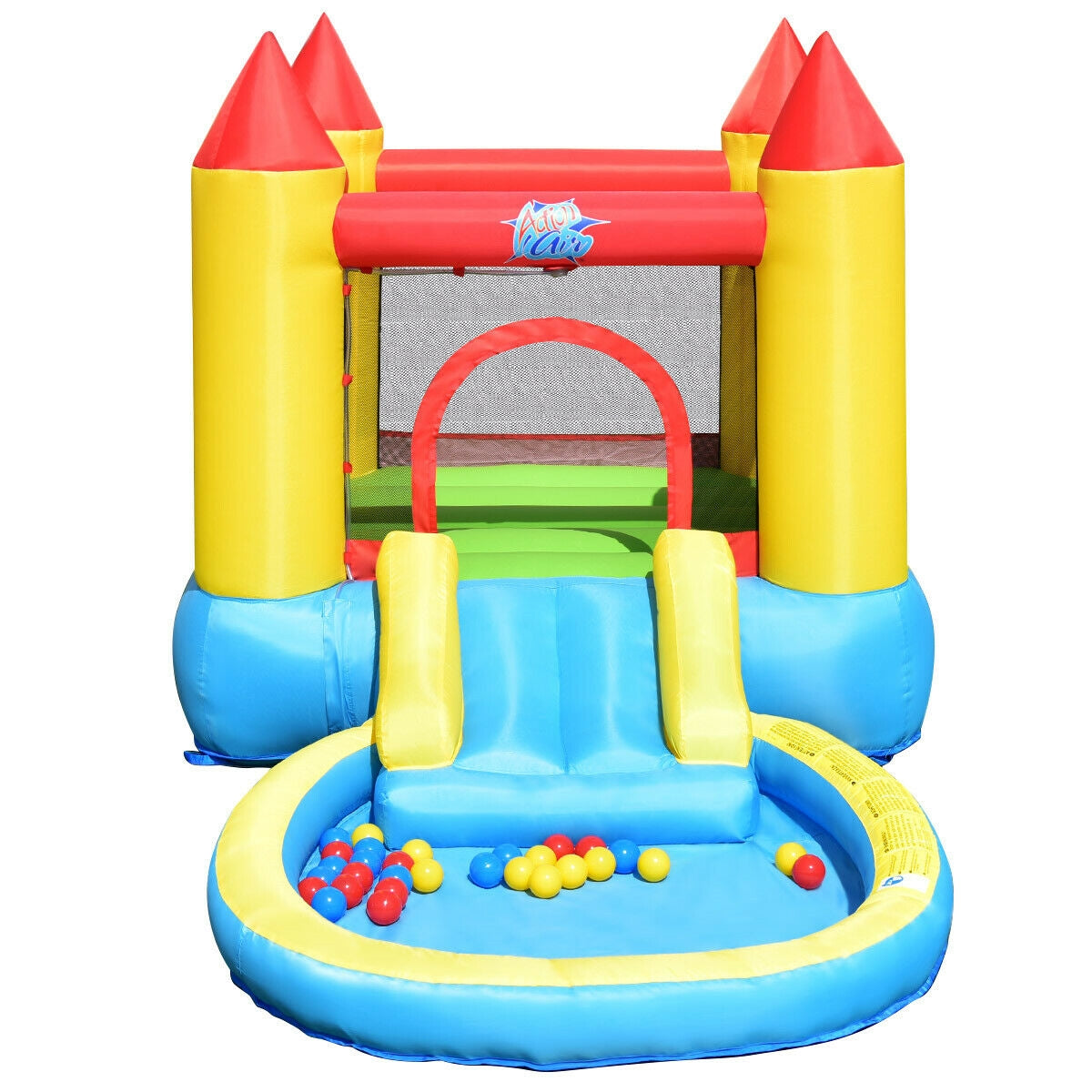 Inflatable Kids Slide Bounce House with 580w Blower Kids Crystal