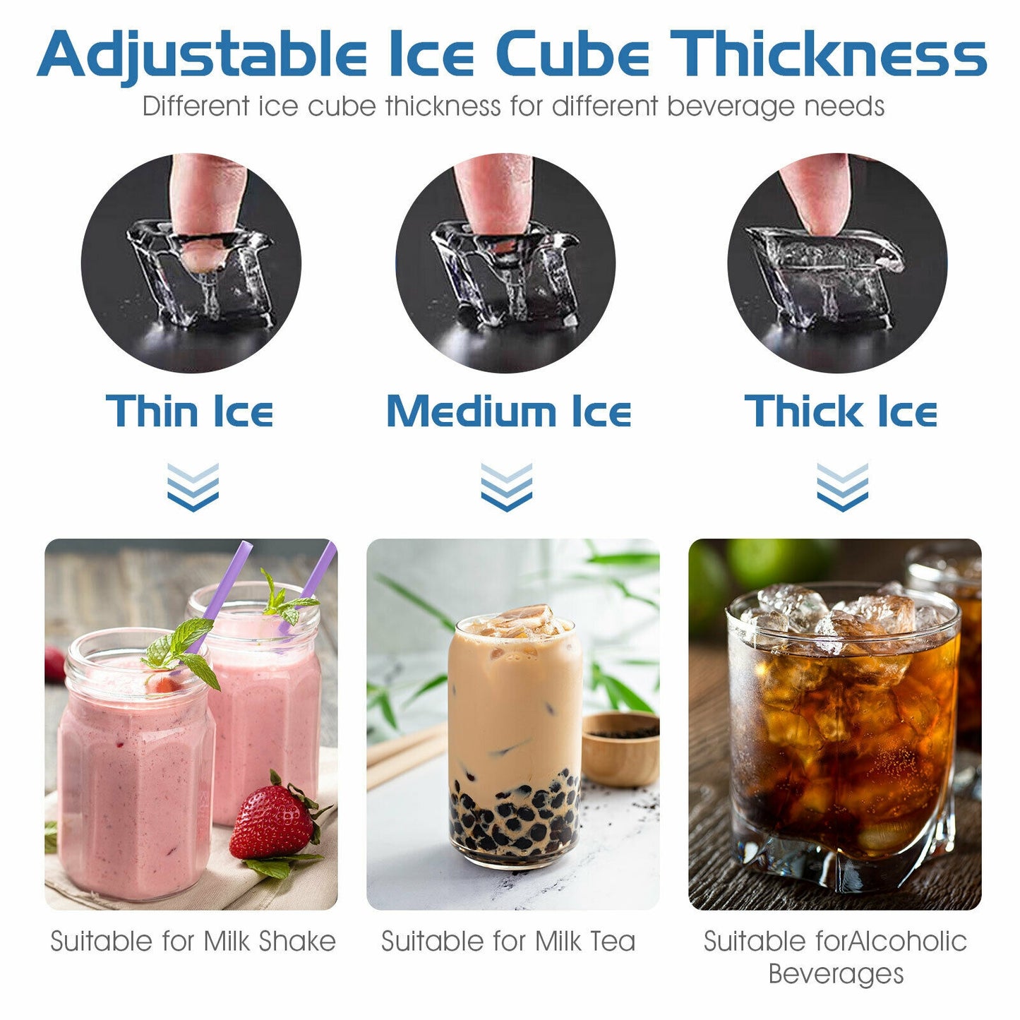 353LBS/24H Split Commercial Ice Maker with 198 LBS Storage Bin Kids Crystal