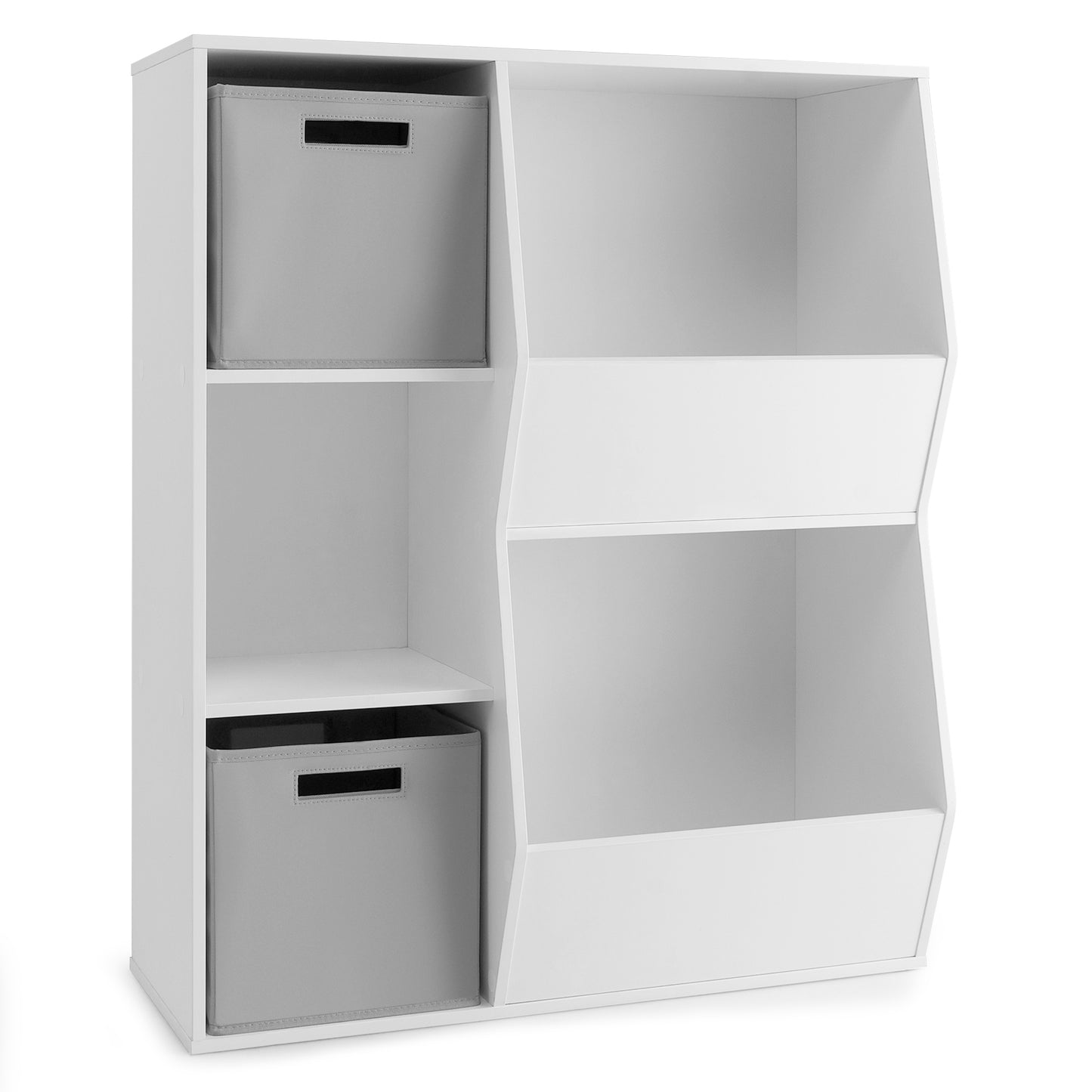 White Kids Toy Storage Cabinet Shelf Organizer Kids Crystal