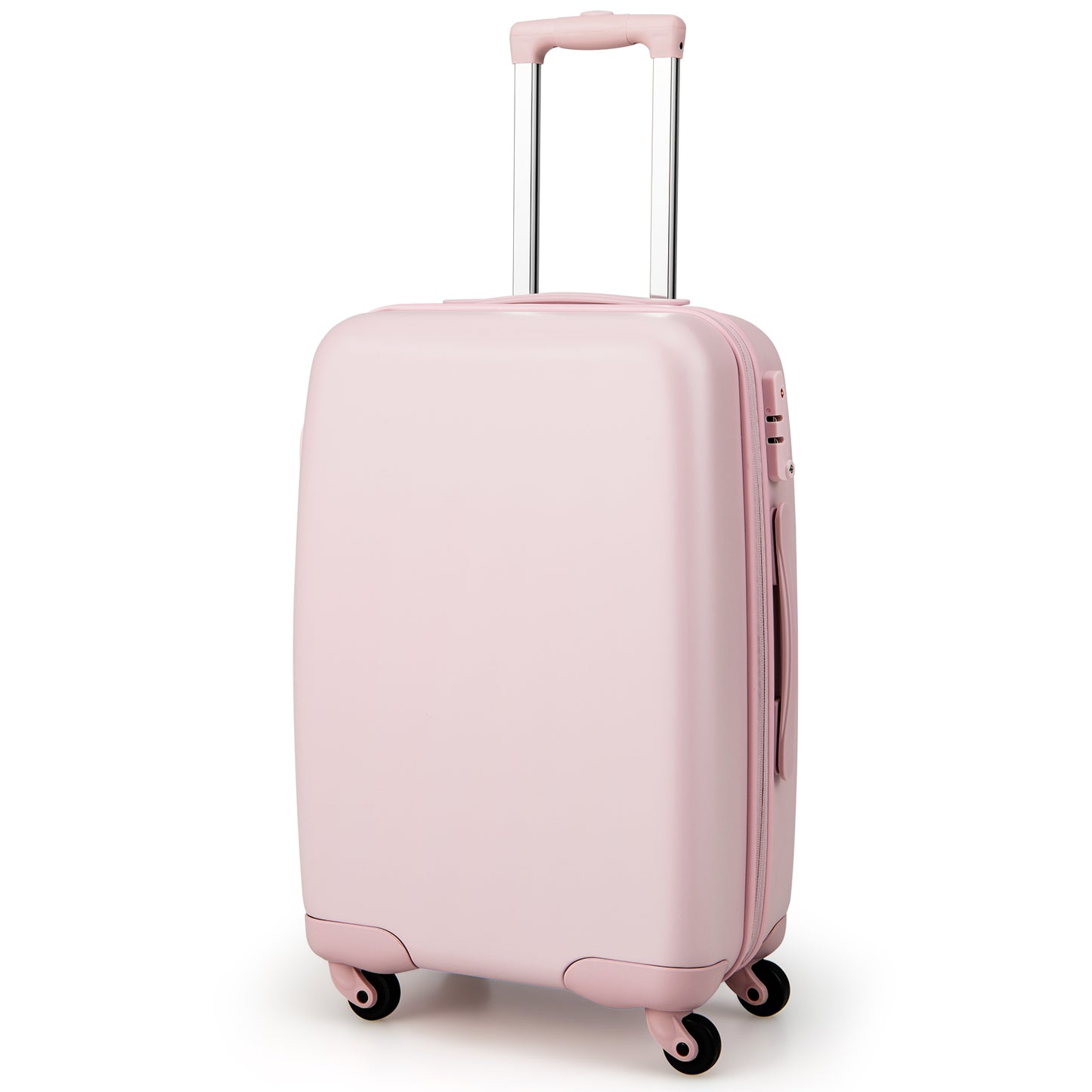Hardside Luggage with Spinner Wheels with TSA Lock and Height Adjustable Handle-Pink Kids Crystal