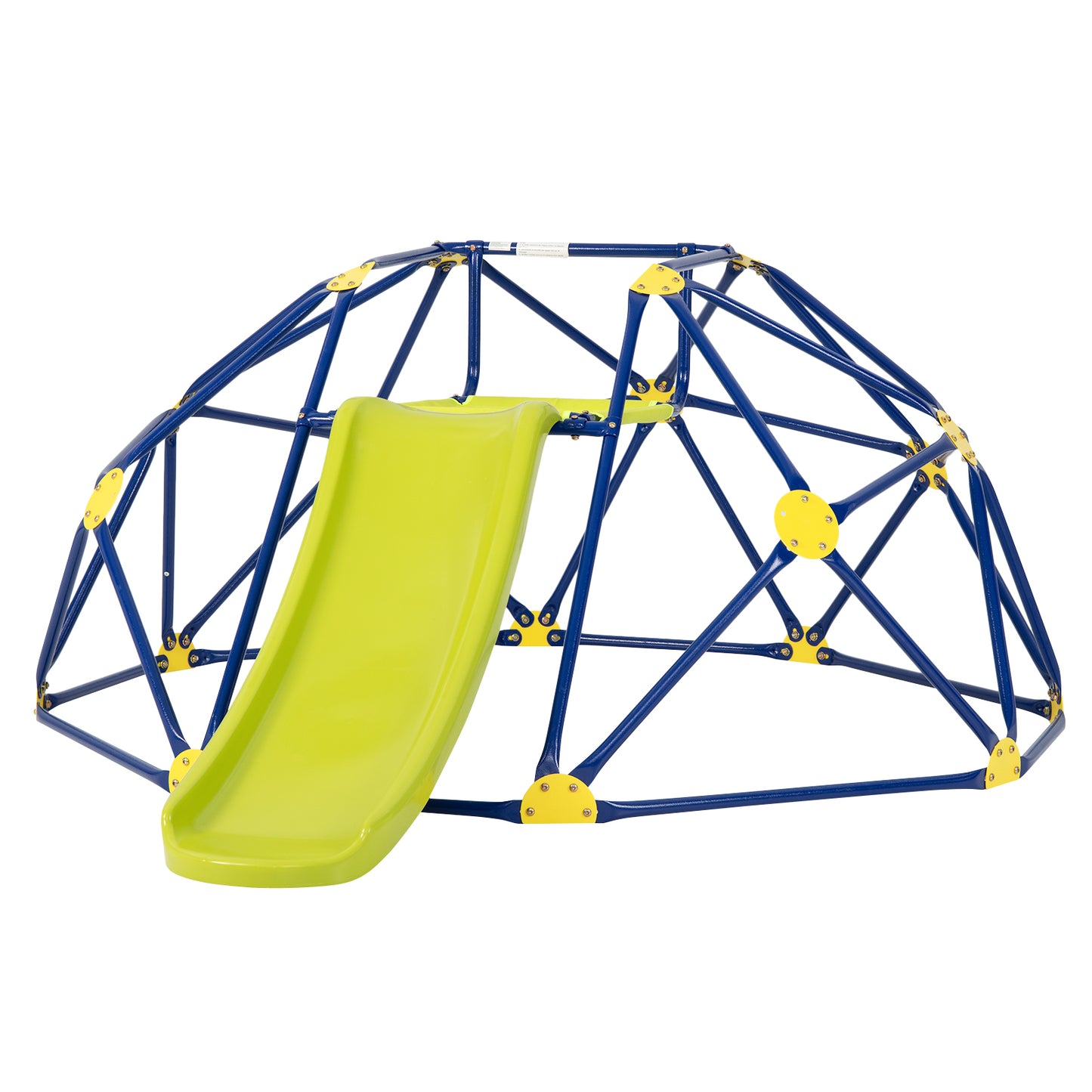 Kids Climbing Dome with Slide and Fabric Cushion for Garden Yard-Blue Kids Crystal