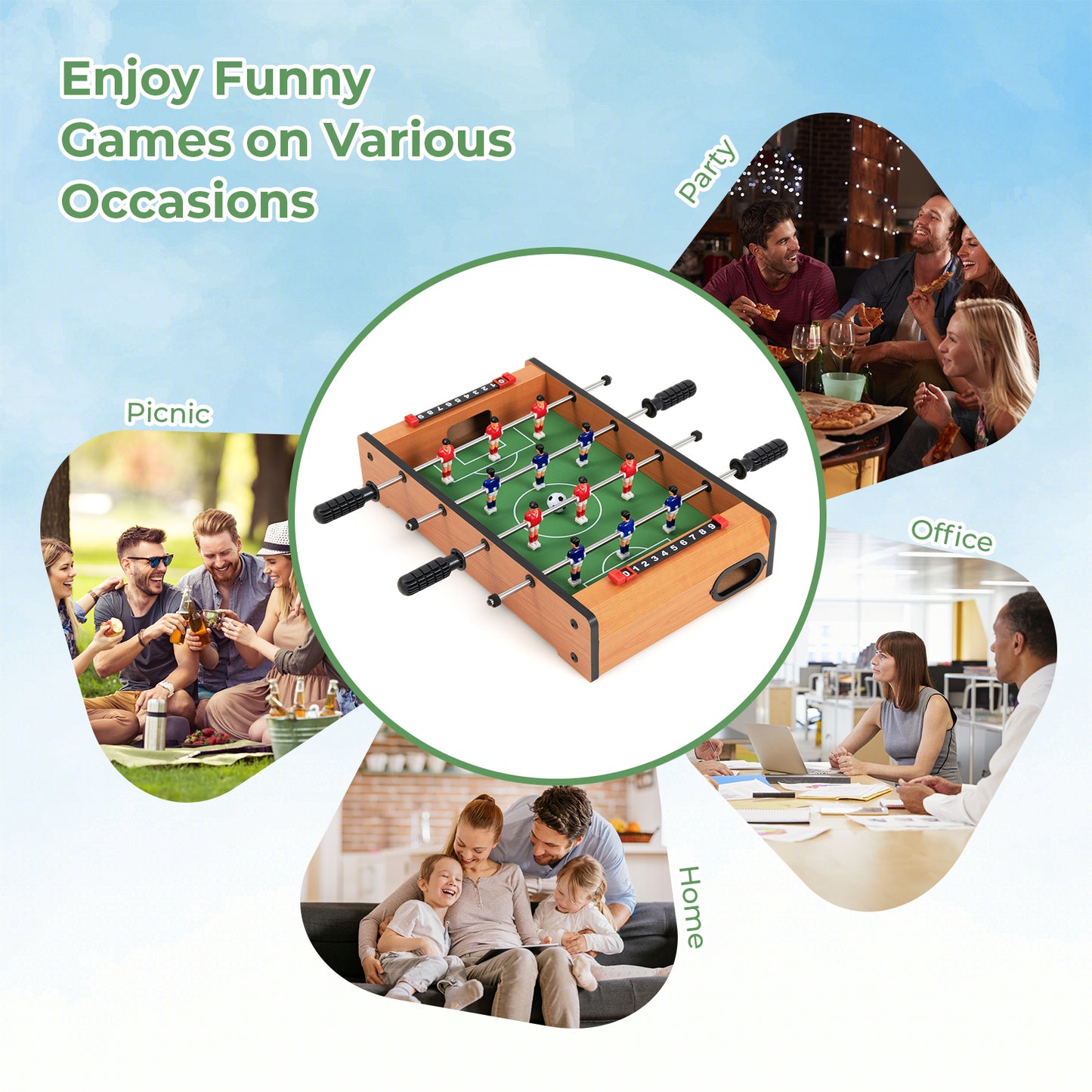 20 Inch Indoor Competition Game Soccer Table Kids Crystal