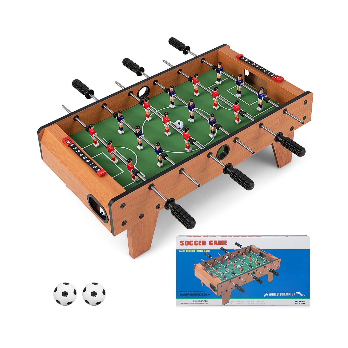 27 Inch Indoor Competition Game Foosball Table with Legs Kids Crystal