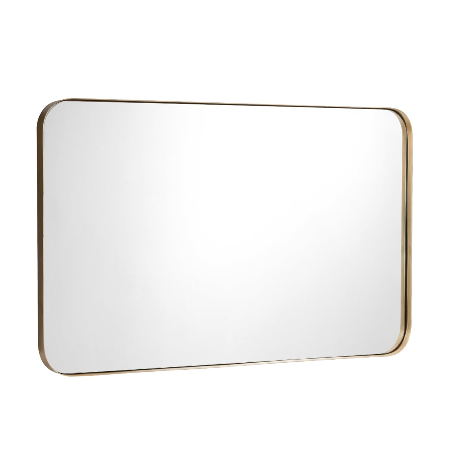 32 Inch x 20 Inch Metal Frame Wall-Mounted Rectangle Mirror-Golden Kids Crystal