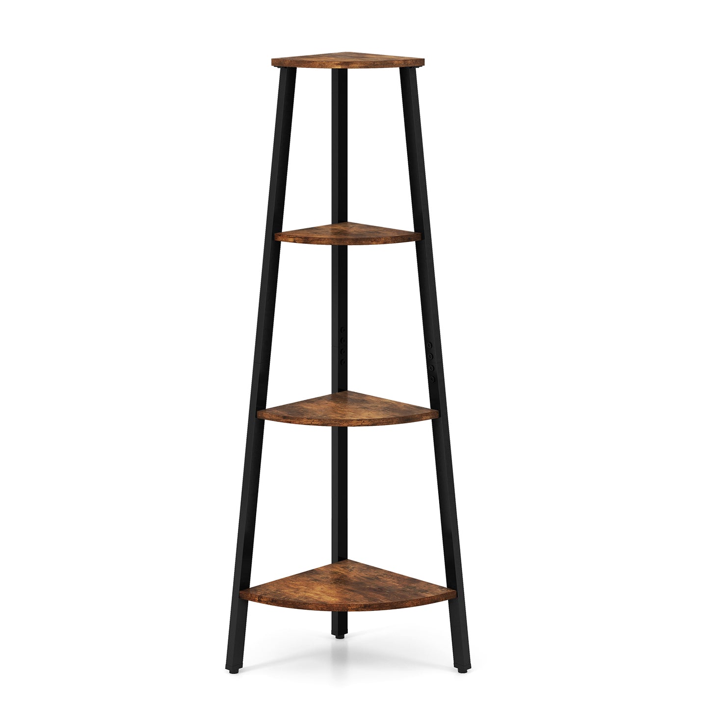 4-Tier Industrial Corner Ladder Shelf Display Rack for Home Office Kids Crystal