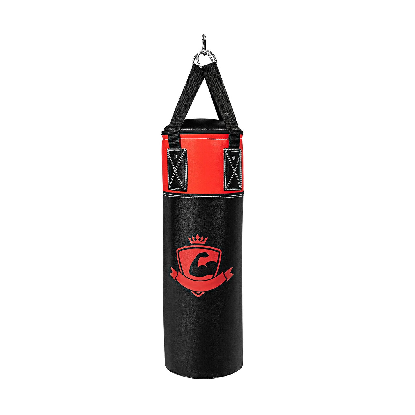 11 Pounds Kids Hanging Punching Bag Set with Punching Gloves-Black Kids Crystal
