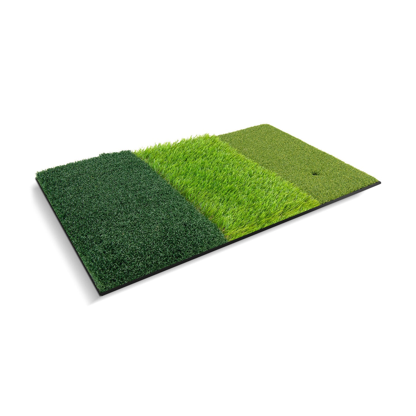 25 x 16 Inch Tri-Turf 3-in-1 Golf Hitting Mat Realistic Synthetic Turf with Tee Holder Kids Crystal