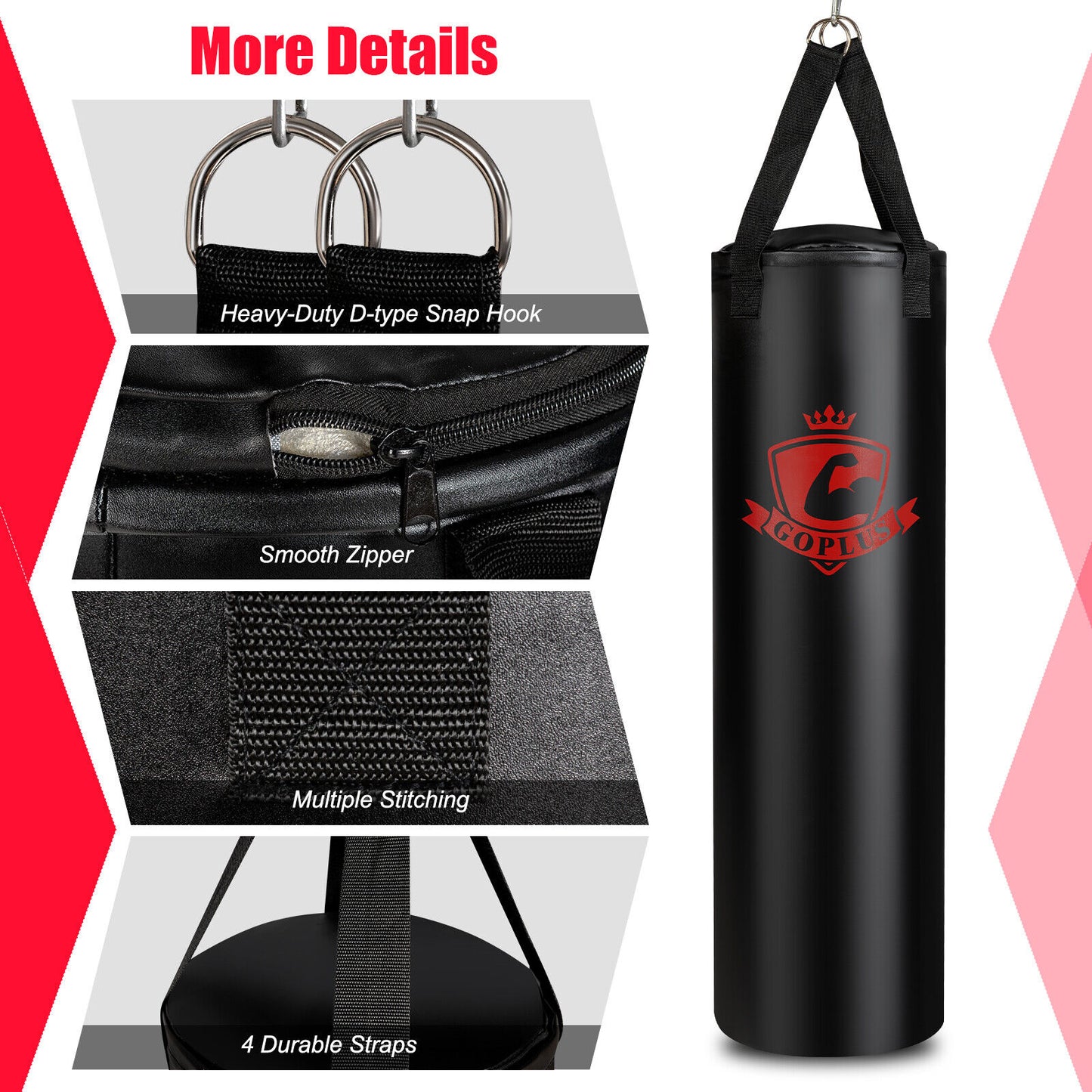 Filled Punching Bag Set with Boxing Gloves- 63 lbs Kids Crystal
