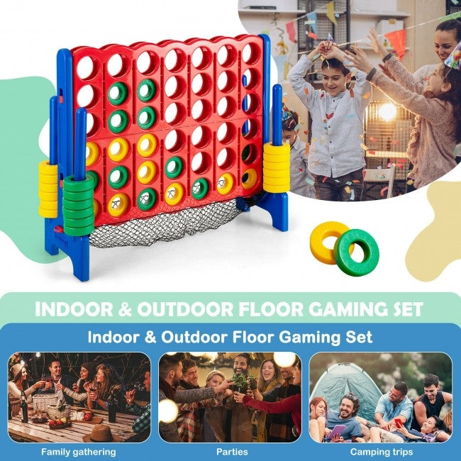 4-to-Score Giant Game Set with Net Storage-Blue Kids Crystal