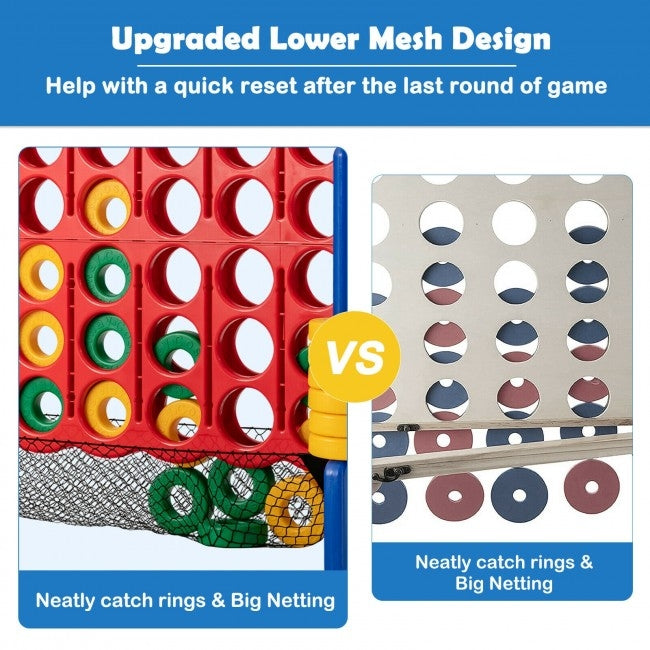 4-to-Score Giant Game Set with Net Storage-Blue Kids Crystal