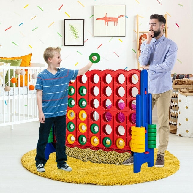 4-to-Score Giant Game Set with Net Storage-Blue Kids Crystal