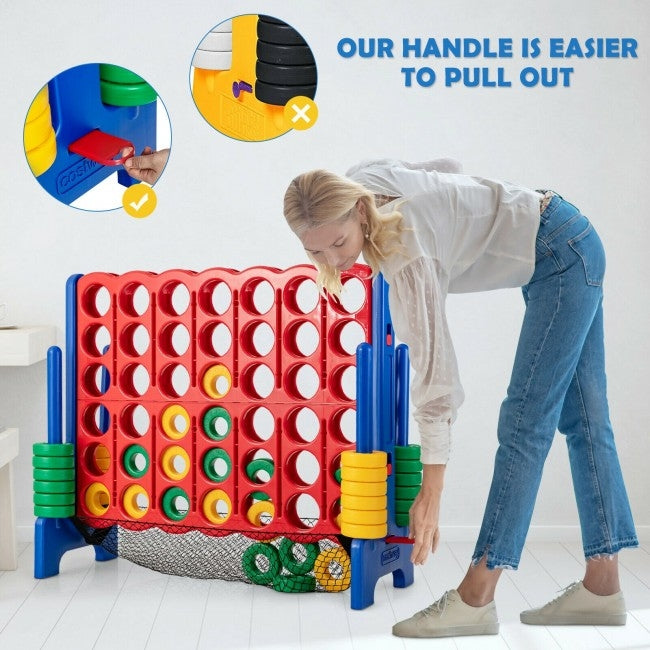 4-to-Score Giant Game Set with Net Storage-Blue Kids Crystal