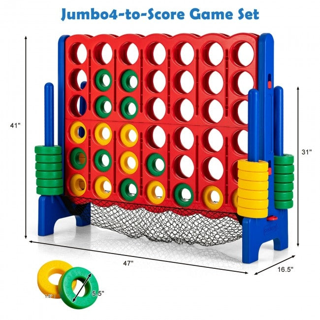4-to-Score Giant Game Set with Net Storage-Blue Kids Crystal