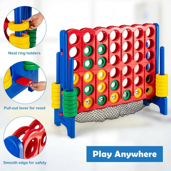4-to-Score Giant Game Set with Net Storage-Blue Kids Crystal