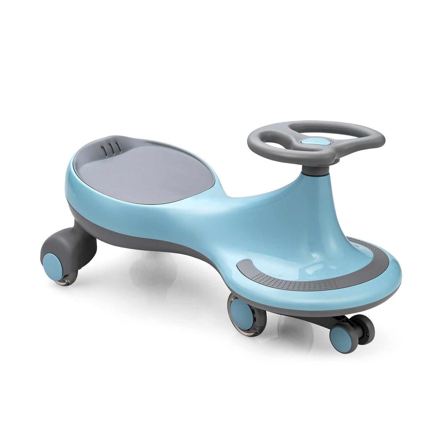 Wiggle Car Ride-on Toy with Flashing Wheels-Blue Kids Crystal