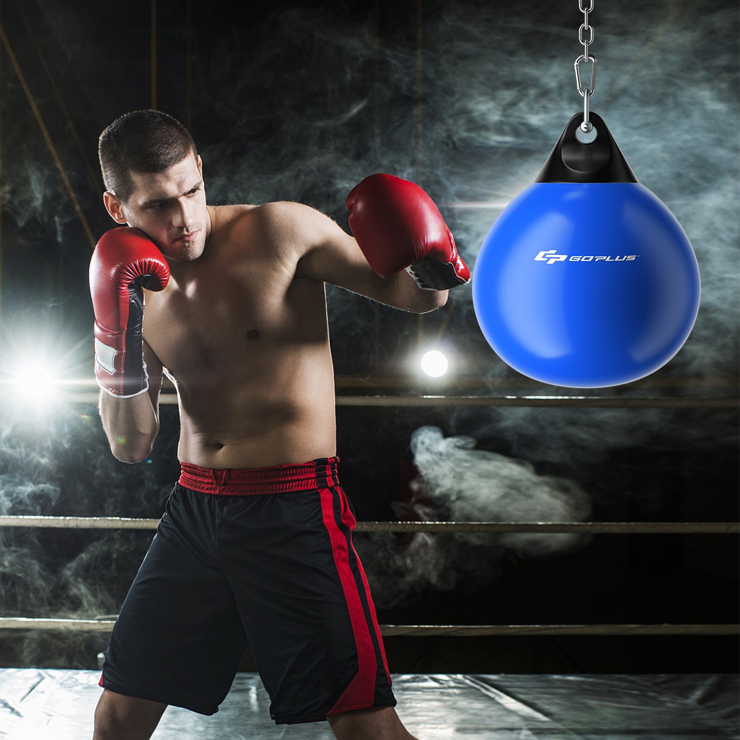 21 Inch Water Punching Bag with Adjustable Metal Chain-Blue Kids Crystal