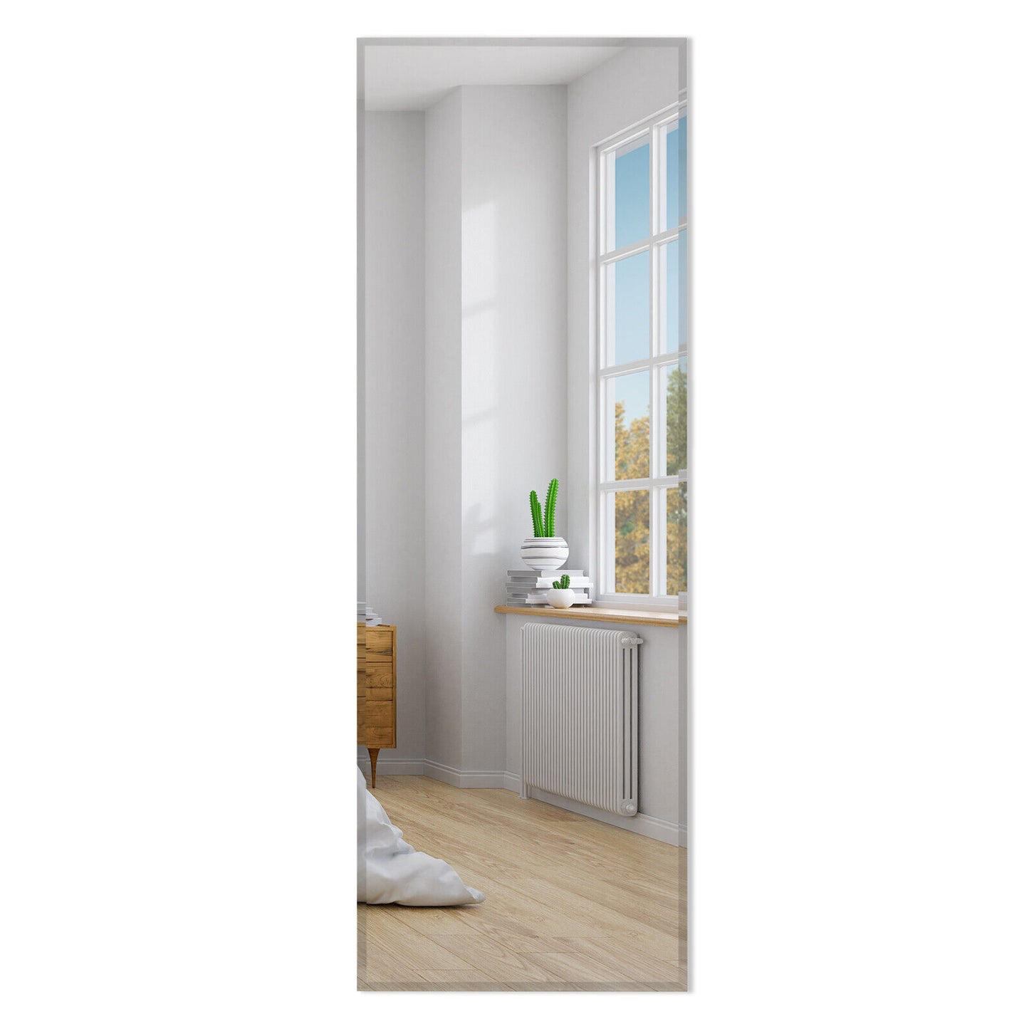 43 x 15 Inch Wall Mounted Frameless Full Length Mirror Kids Crystal