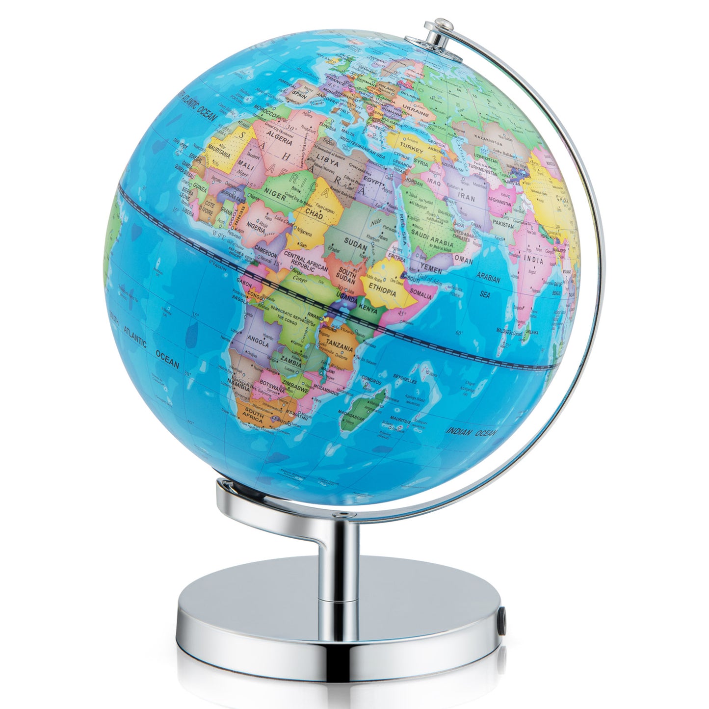 3-in-1 Illuminated World Globe with Stand and 88 Constellations Kids Crystal