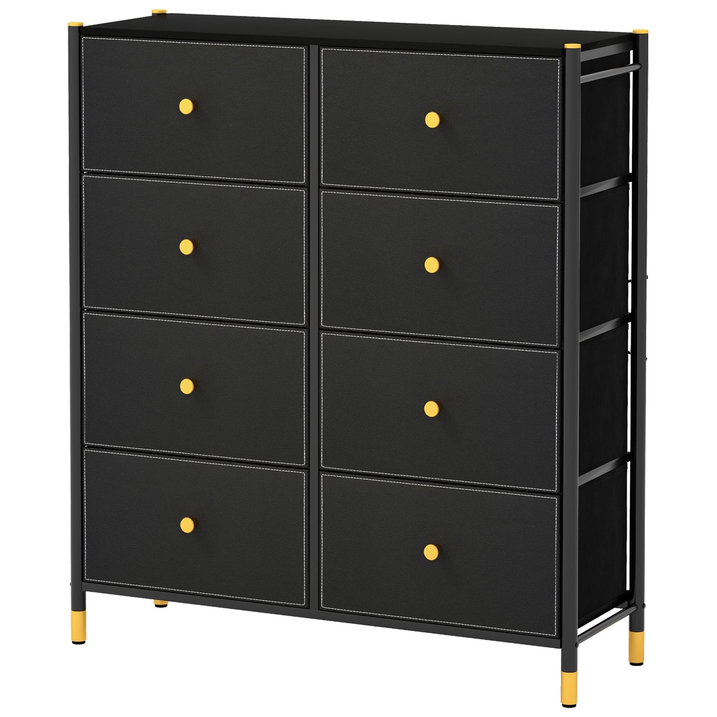 Floor Dresser Storage Organizer with 5/6/8 Drawers with Fabric Bins and Metal Frame-8-Drawer Kids Crystal