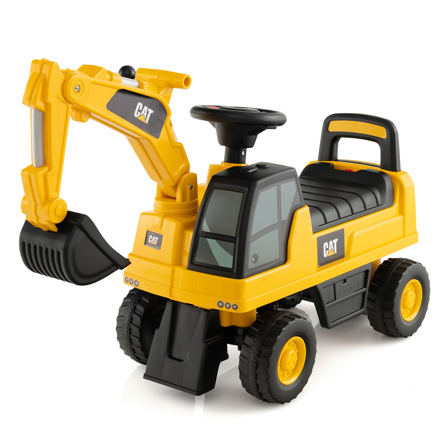 Licensed Caterpillar Kids Ride-On Digger-Yellow Kids Crystal