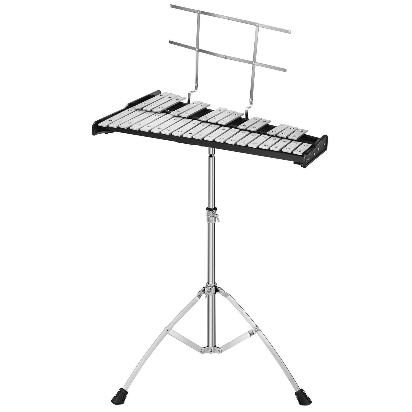 32 Note Glockenspiel Xylophone Percussion Bell Kit with Adjustable Stand Kids Crystal