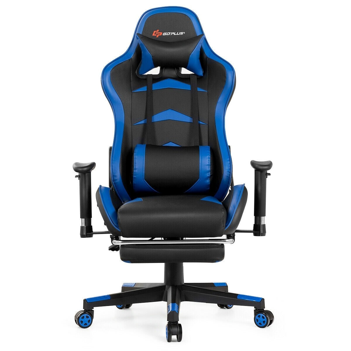 Massage Gaming Chair with Footrest-Blue Kids Crystal