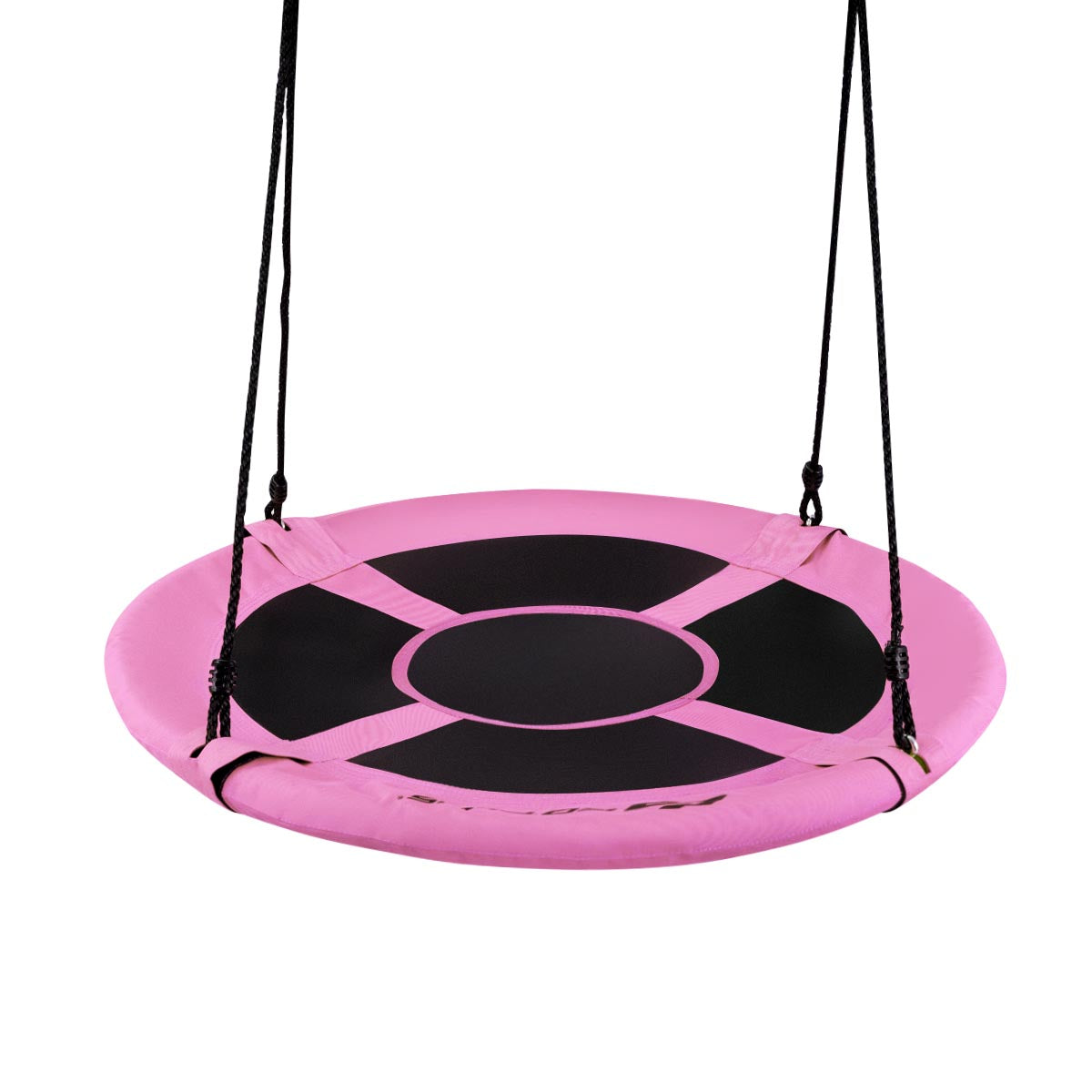 40 Inch Flying Saucer Tree Swing Indoor Outdoor Play Set-Pink Kids Crystal