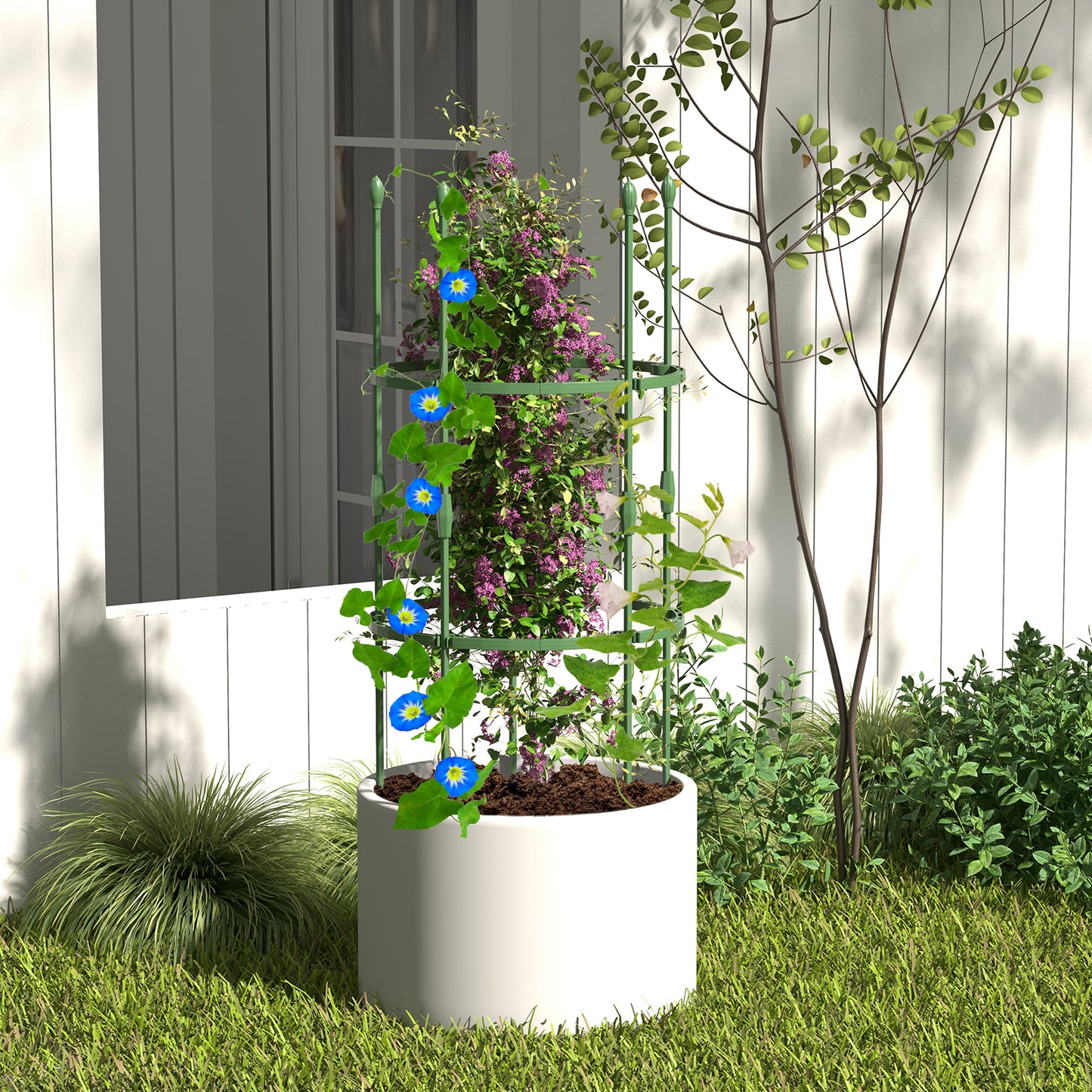 3-Pack Garden Trellis 60 Inch Tall Plant Support Stands with Clips and Ties-S Kids Crystal