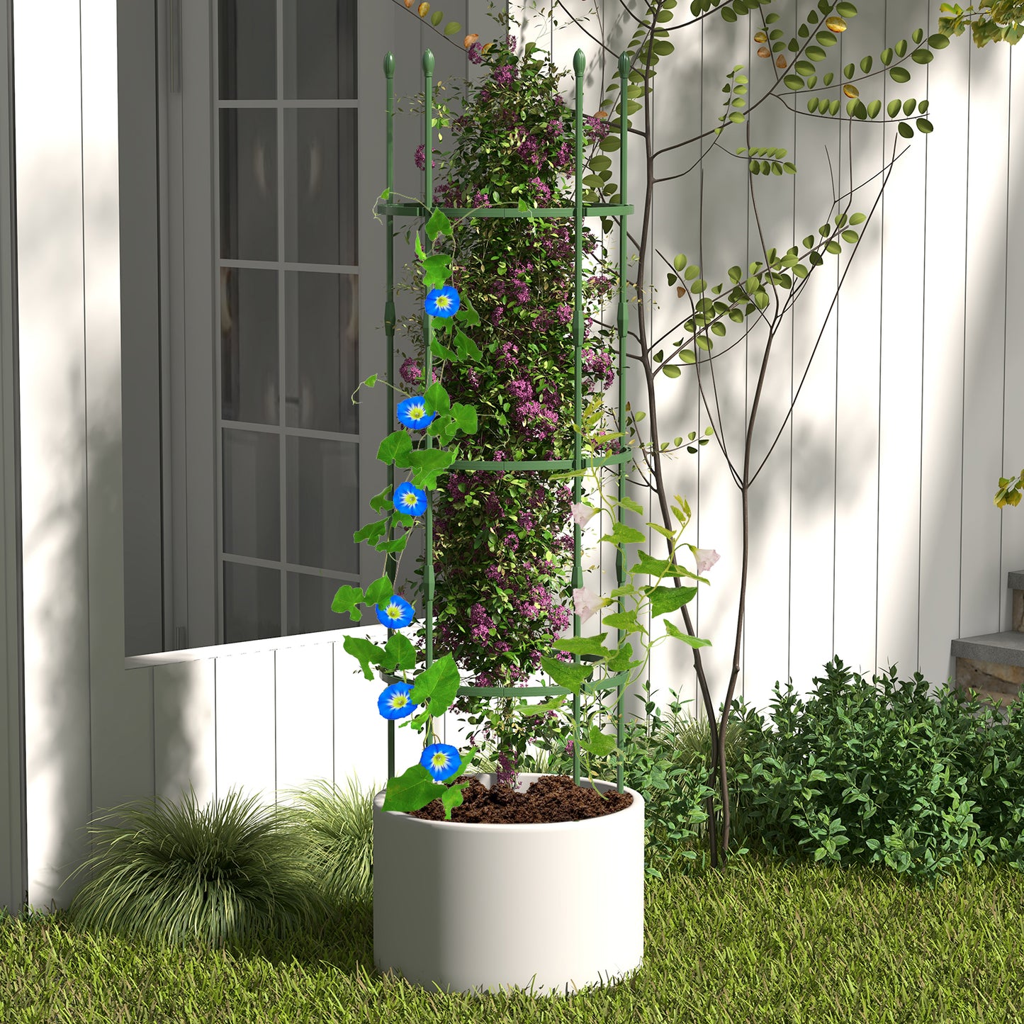 3-Pack Garden Trellis 40 Inch Tall Plant Support Stands with Clips and Ties-M Kids Crystal