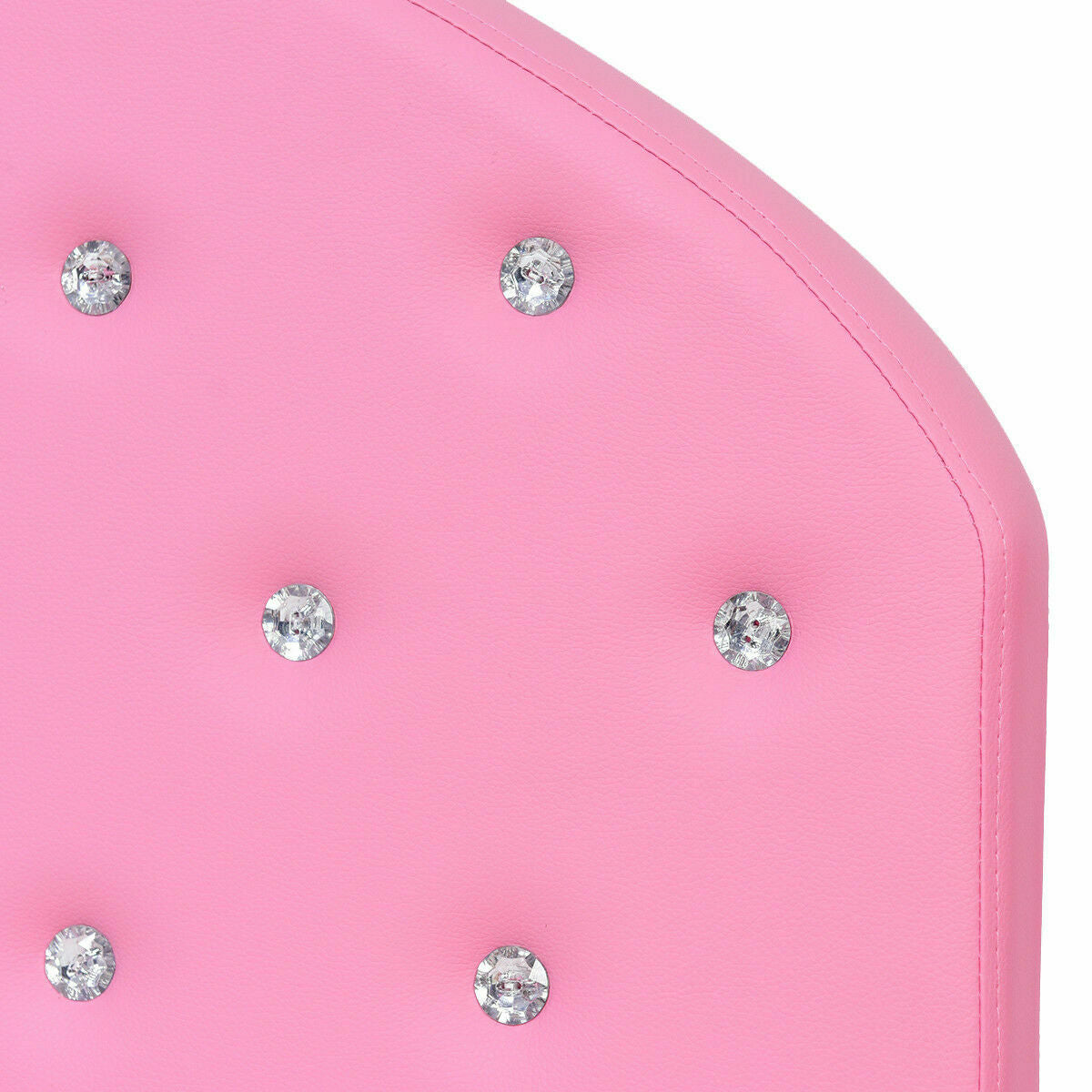 Twin Size Upholstered Platform Toddler Bed with Wood Support Kids Crystal