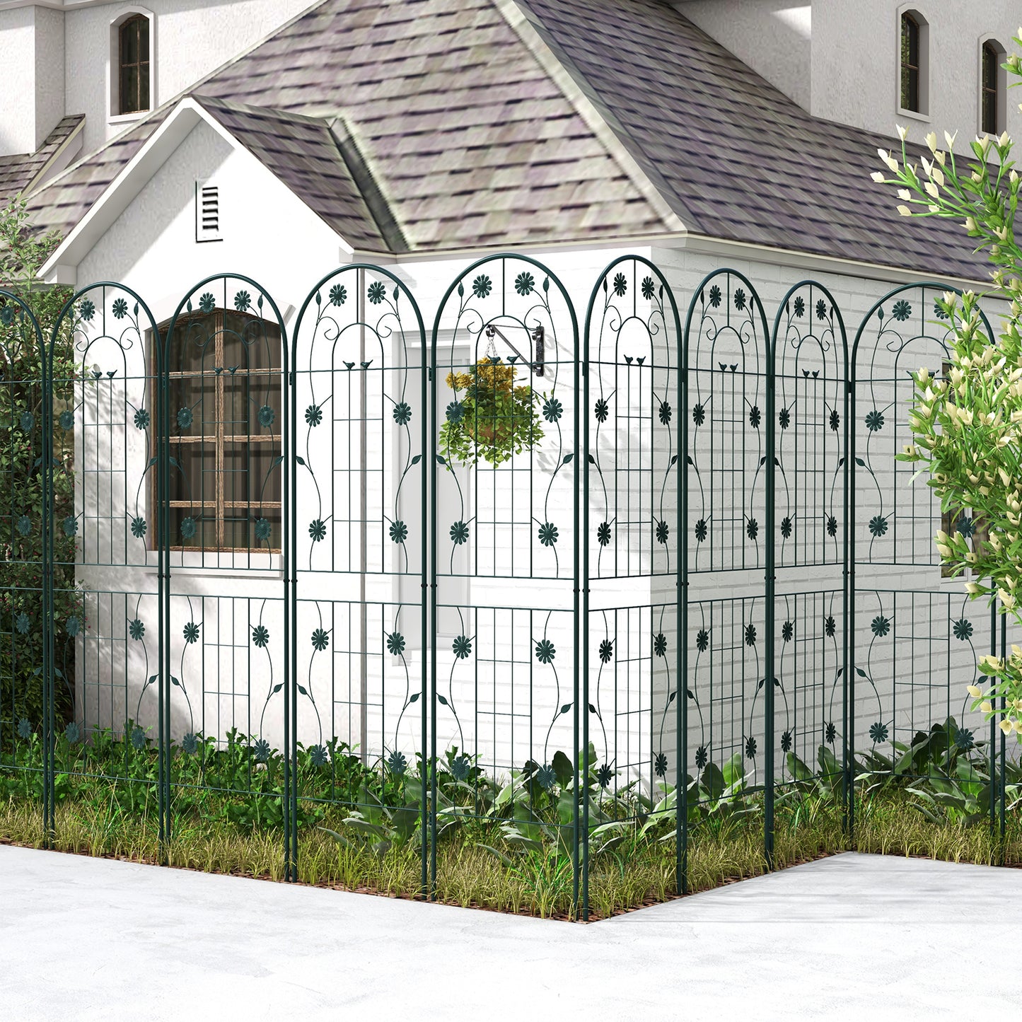 2 Pack 71 x 20 Inch Metal Garden Trellis Rustproof Plant Support for Climbing Plants-Green Kids Crystal