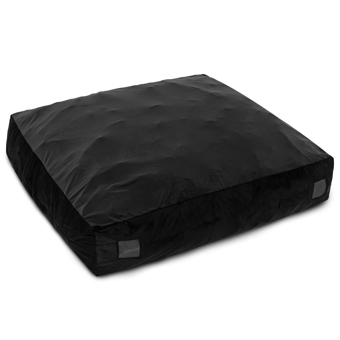 57 x 57 Inch Crash Pad Sensory Mat with Foam Blocks and Washable Velvet Cover-Black Kids Crystal