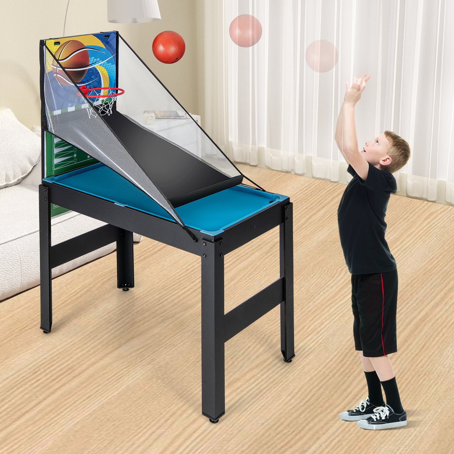 14-in-1 Combo Game Table Set Multi Game Table with Foosball Kids Crystal