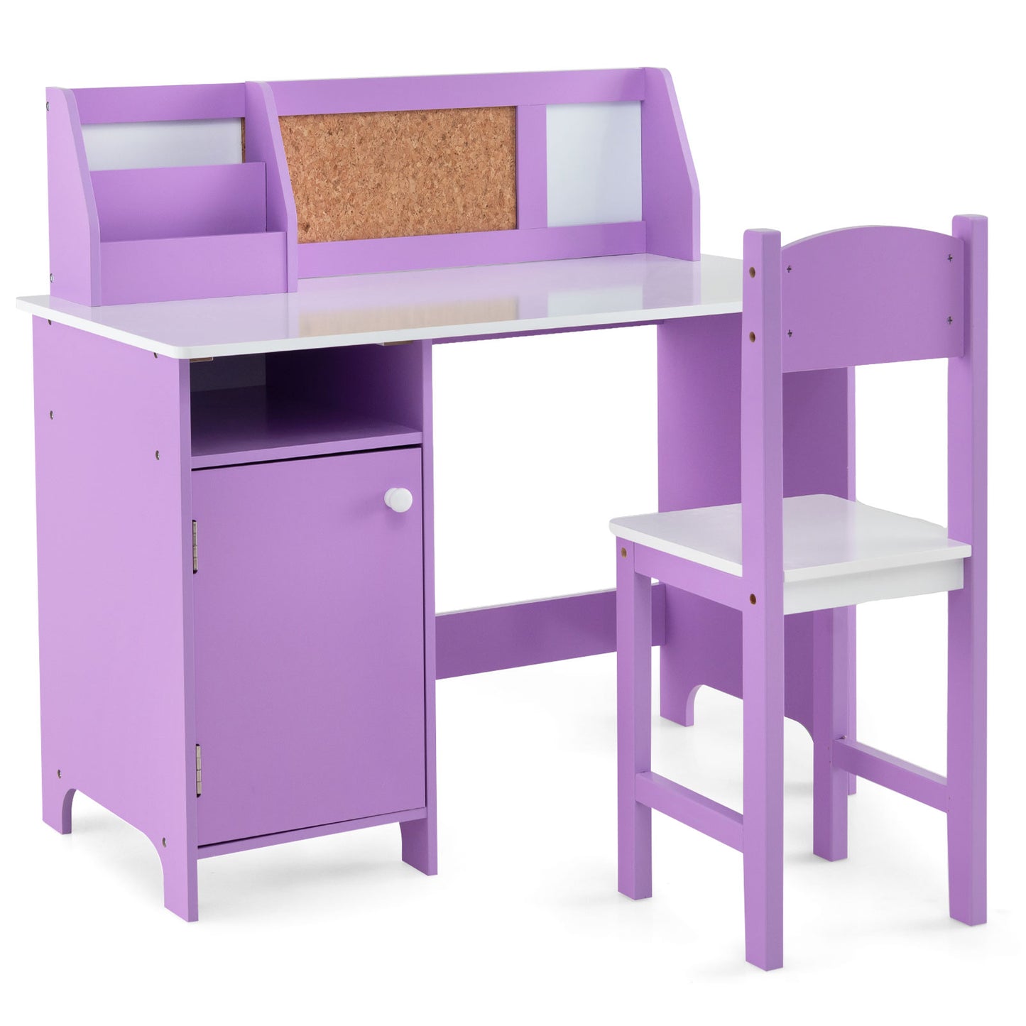 Kids Table and Chair Set for Arts Crafts Homework Home School-Purple Kids Crystal