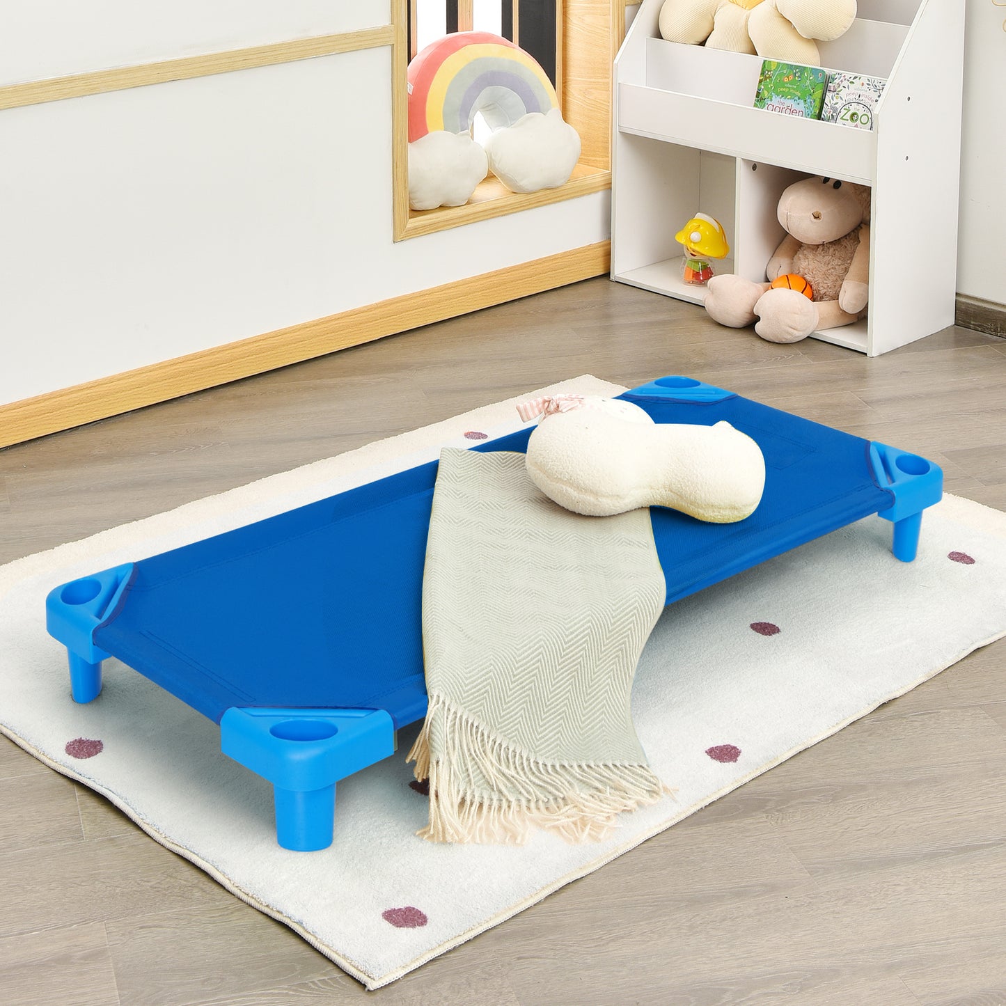 52 Inch x 23 Inch Pack of 6 Kids Stackable Daycare Rest Mat Kids Crystal