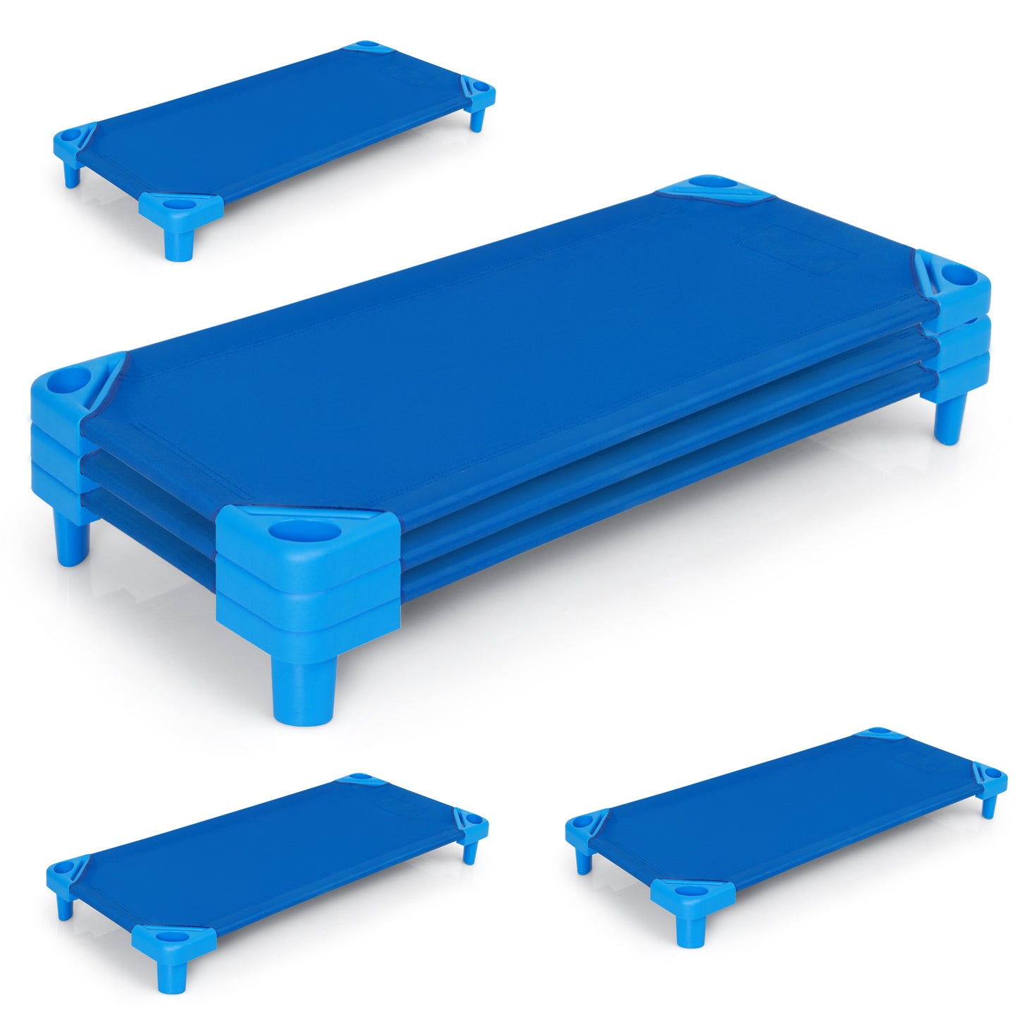 52 Inch x 23 Inch Pack of 6 Kids Stackable Daycare Rest Mat Kids Crystal