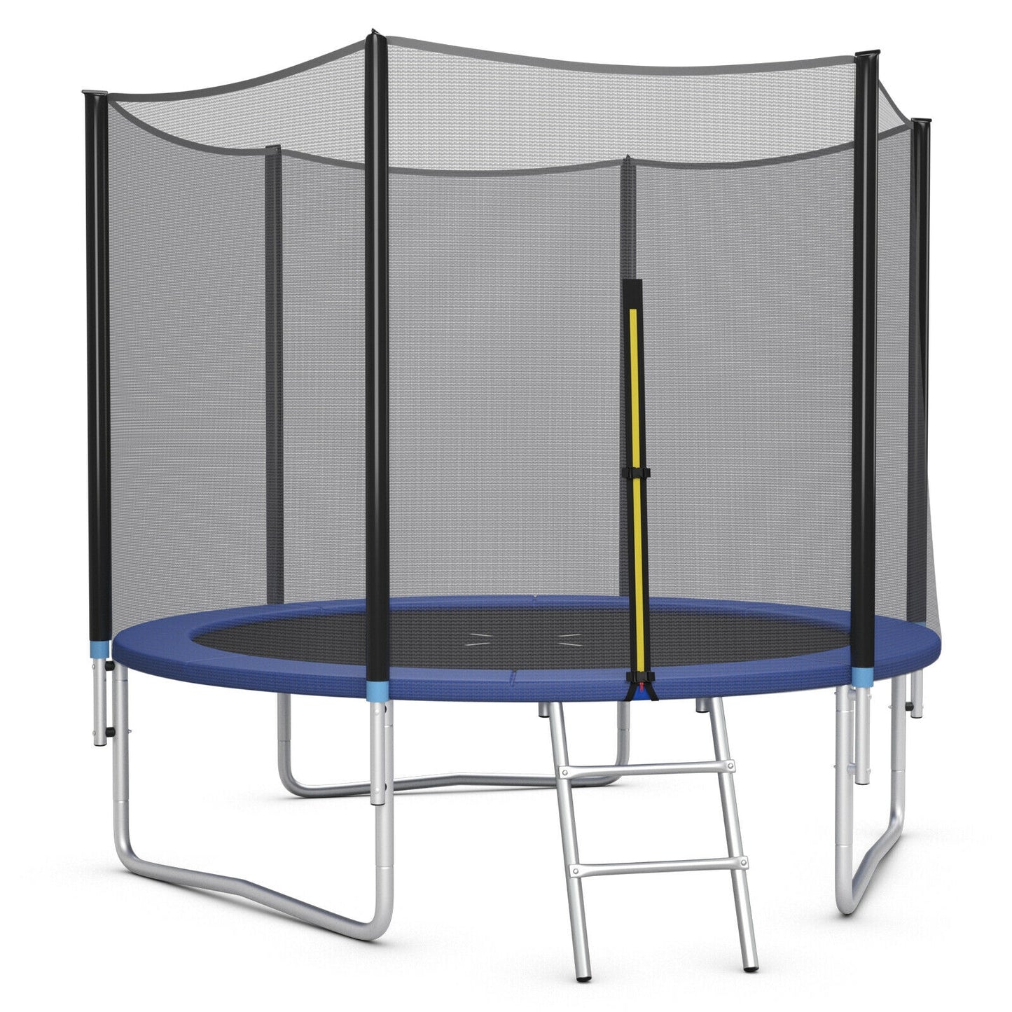 8/10/12/14/15/16Feet Outdoor Trampoline Bounce Combo with Safety Closure Net Ladder-10 ft Kids Crystal